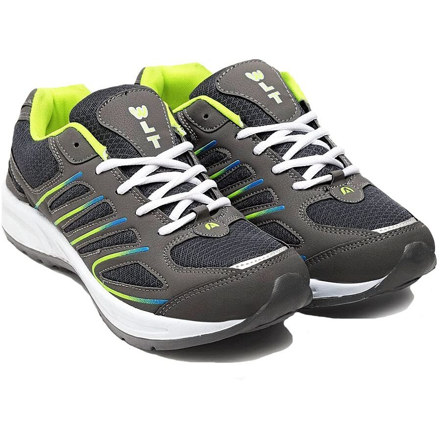 ASIAN Men s Bullet-02 Grey Green Walking,Sports,Gym,Running Shoes UK-7