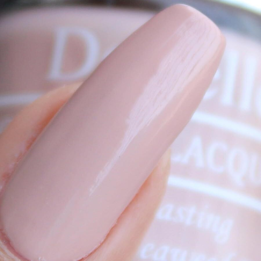 DeBelle Gel Nail Polish Peony Blossom (Nude Nail Paint)|Non UV - Gel Finish |Chip Resistant | Seaweed Enriched Formula| Long Lasting|Cruelty and Toxic Free| 8ml