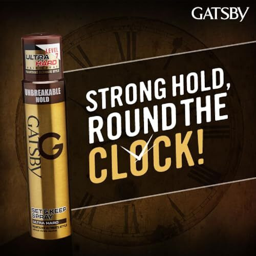 Gatsby Set & Keep Hair Spray - Ultra Hard 250ml | Quick Drying, Long Lasting Hold, No Flaking, Natural Shine, & Easy Wash Off | Contains UV Ray Protector | Hair Spray For Salon Like Finish