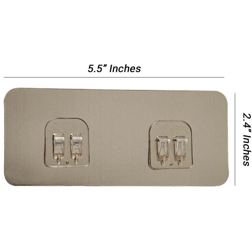 Volo Magic Adhesive Sticker For Bathroom Self Corner Shelves (6X13.5, 8) - Plastic, Clear