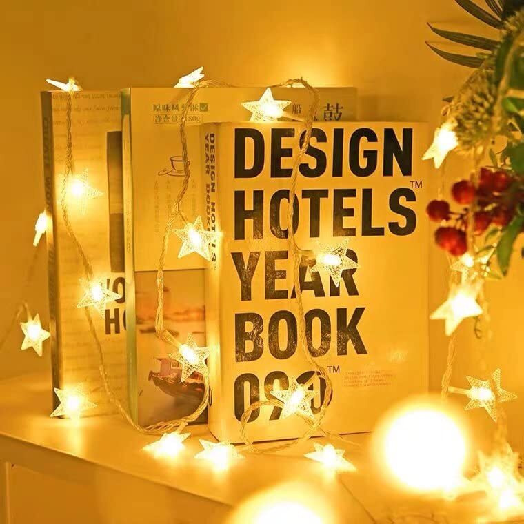 fizzytech Plastic Star Fairy String Lights Of Home Decoration Diwali Light For Party Birthday Diwali Christmas Navratri Valentine Gift And Lights Of Home Decoration (12 Meter 60 Led, Warm White)