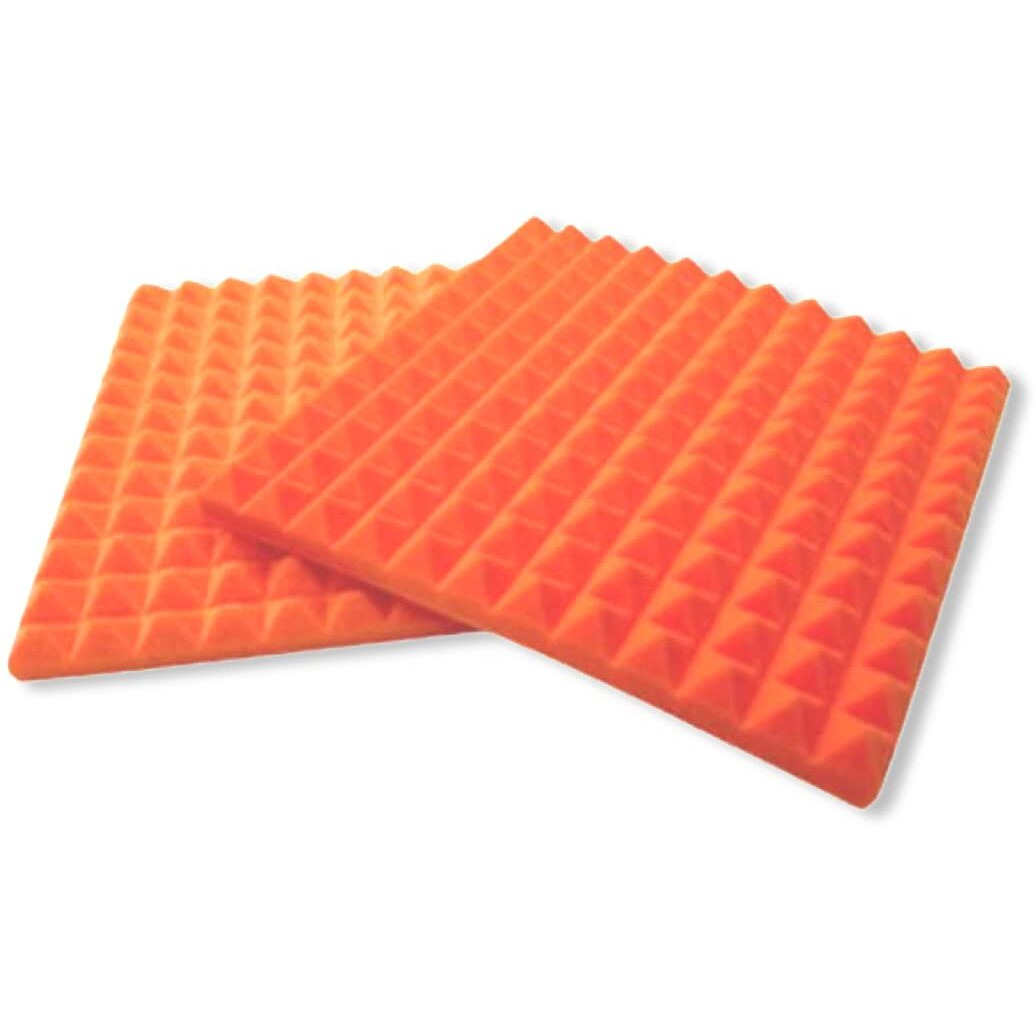 YGM Acoustic Foams Pyramid Soundproofing Studio (Set of 18) Acoustic Foam 1 x1  - 1 Inches (Blue & Orange)
