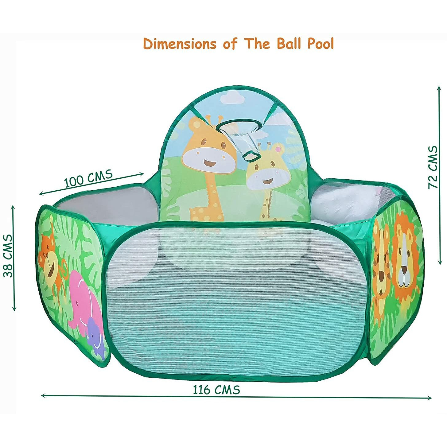 Magicwand Large Size Deep Sea Ball Pool with 200 Balls for KidsAge up to 3 yrsMulti-Colored
