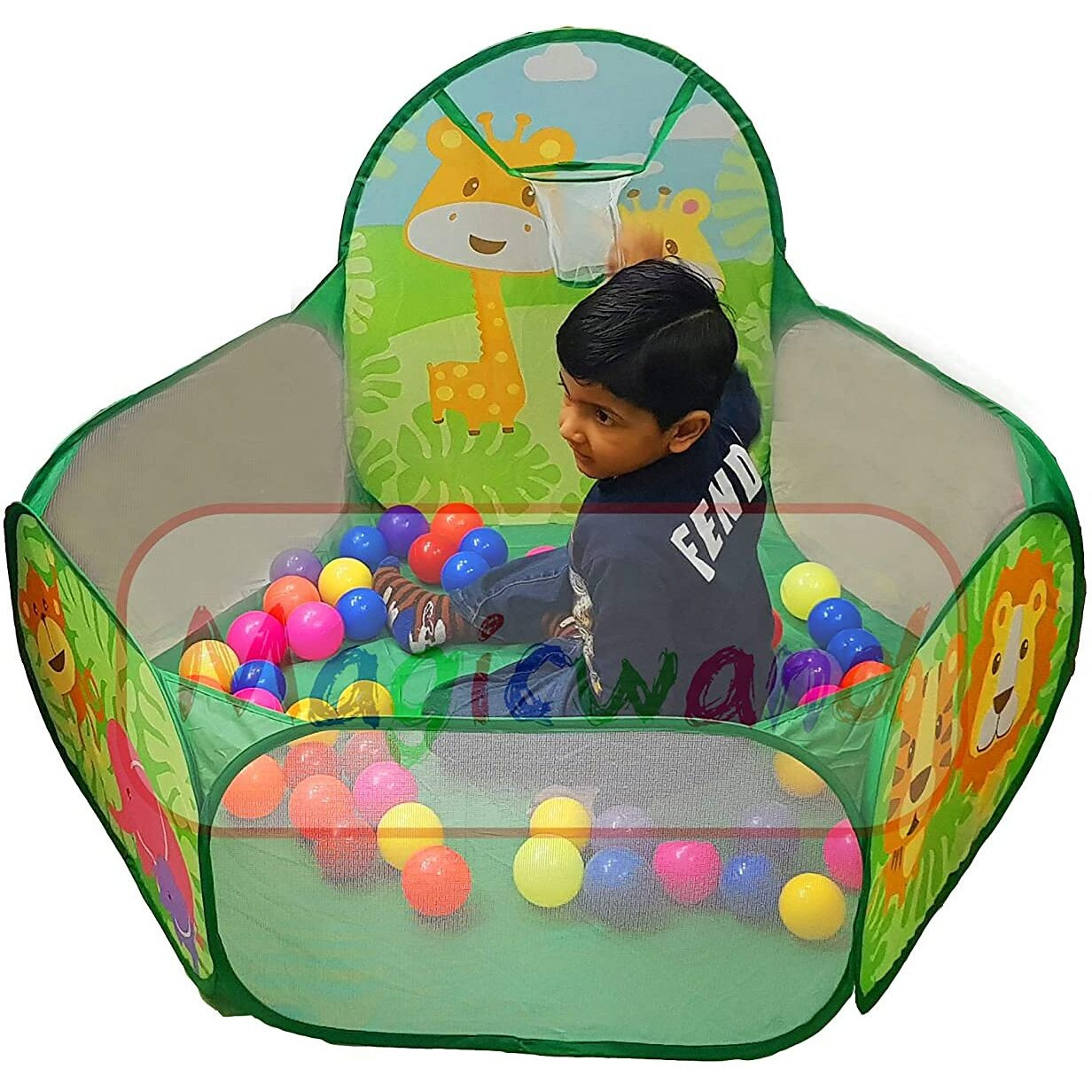 Magicwand Large Size Deep Sea Ball Pool with 200 Balls for KidsAge up to 3 yrsMulti-Colored