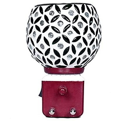 Revwd Kapoor Dani Electrical Camphor Diffuser Glass with On/Off Switch to Toggle Between Burner and Lamp (Green Kapoordani)