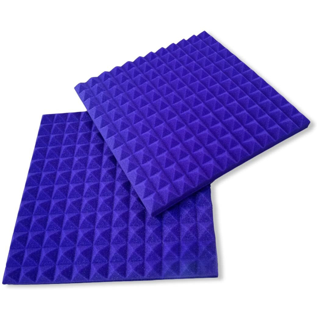 YGM Acoustic Foams Pyramid Soundproofing Studio (Set of 18) Acoustic Foam 1 x1  - 1 Inches (Purple & Black)
