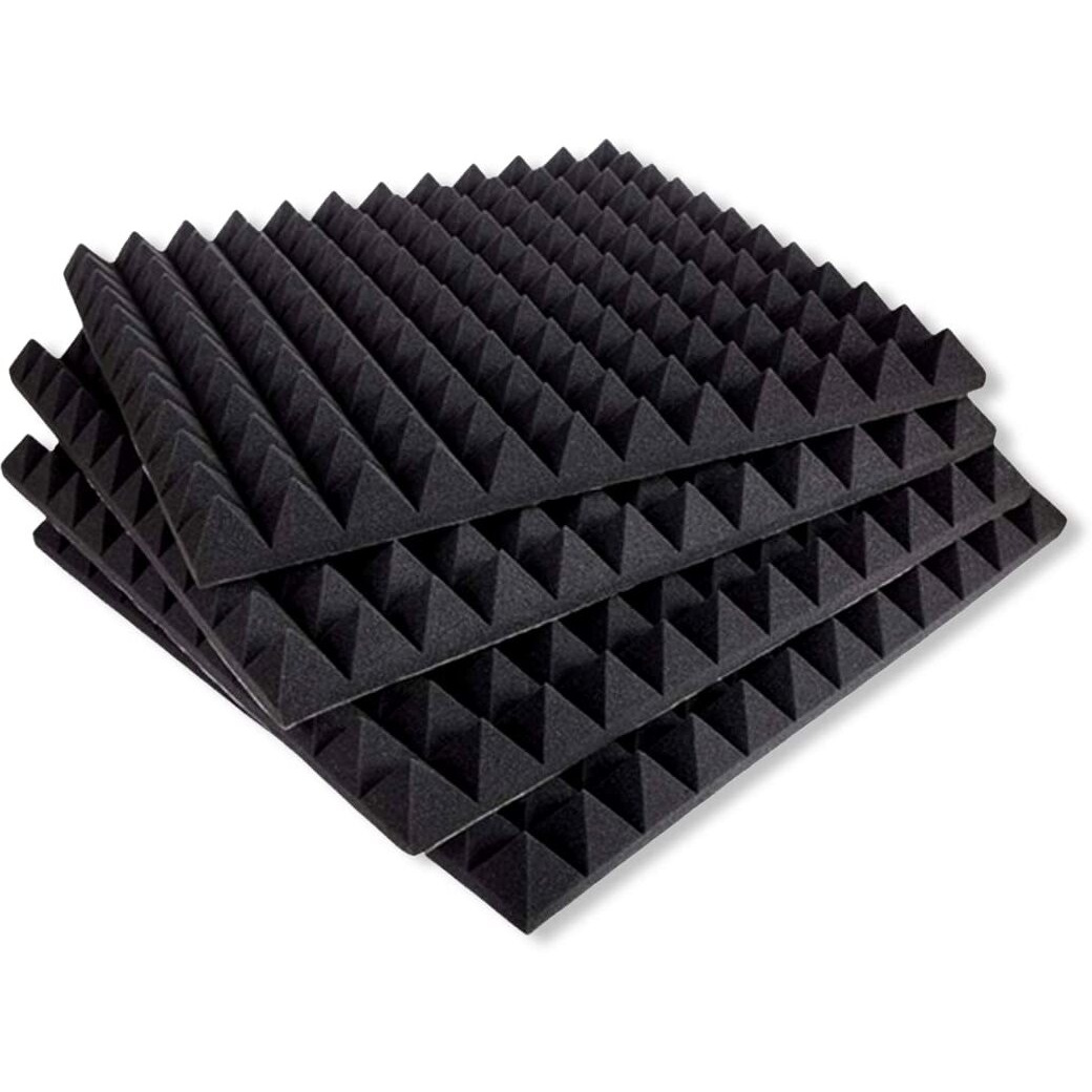 YGM Acoustic Foams Pyramid Soundproofing Studio (Set of 18) Acoustic Foam 1 x1  - 1 Inches (Purple & Black)