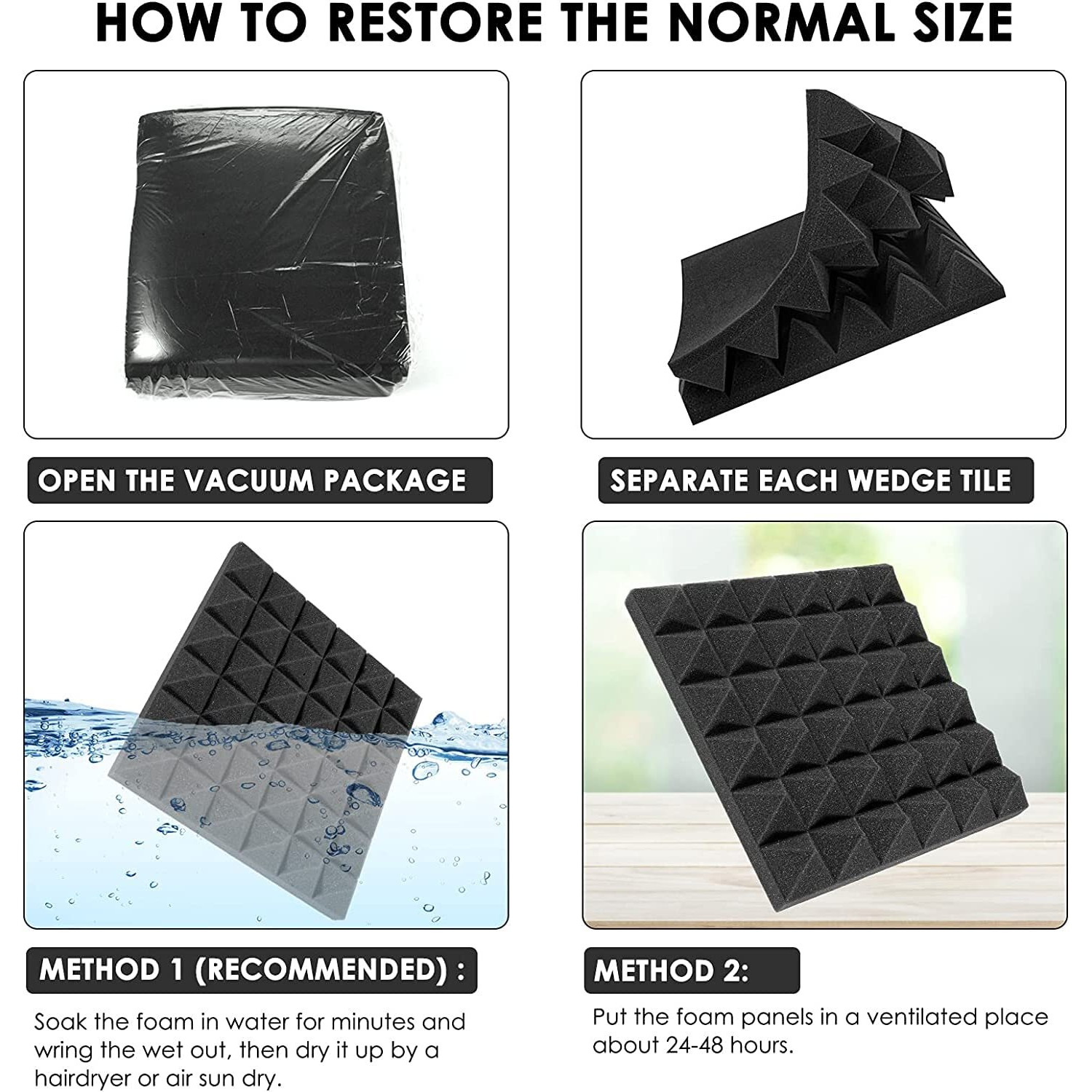 YGM Acoustic Foams Pyramid Soundproofing Studio (Set of 18) Acoustic Foam 1 x1  - 1 Inches (Green & Black)
