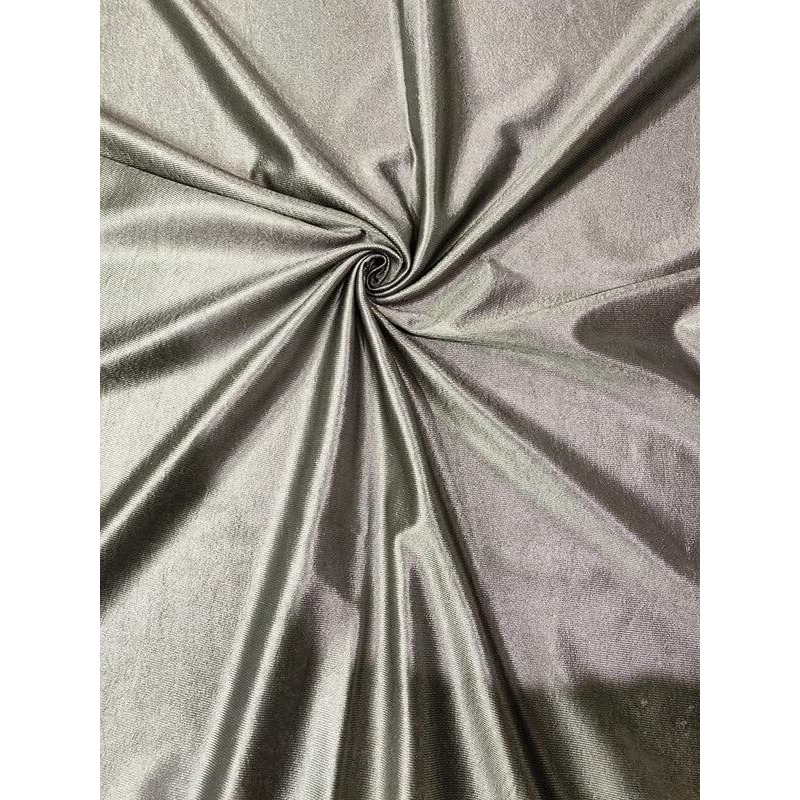 Exporthub 4 Pieces Polyester Plain Eyelet Door Curtain Set (Grey, 7ft)