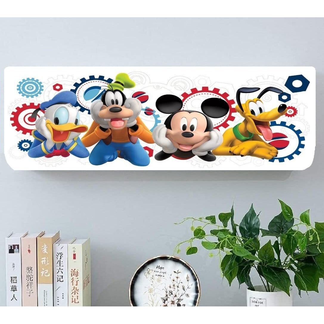 DARSHANAM WORLD Polyester Beatiful Designer Ac Cover For 1.5 Ton/ Printed Air Conditioning Dust Cover Folding Design Cover For Indoor And All Type Ac Split Cover(97 X 31 X 21.5Cm)