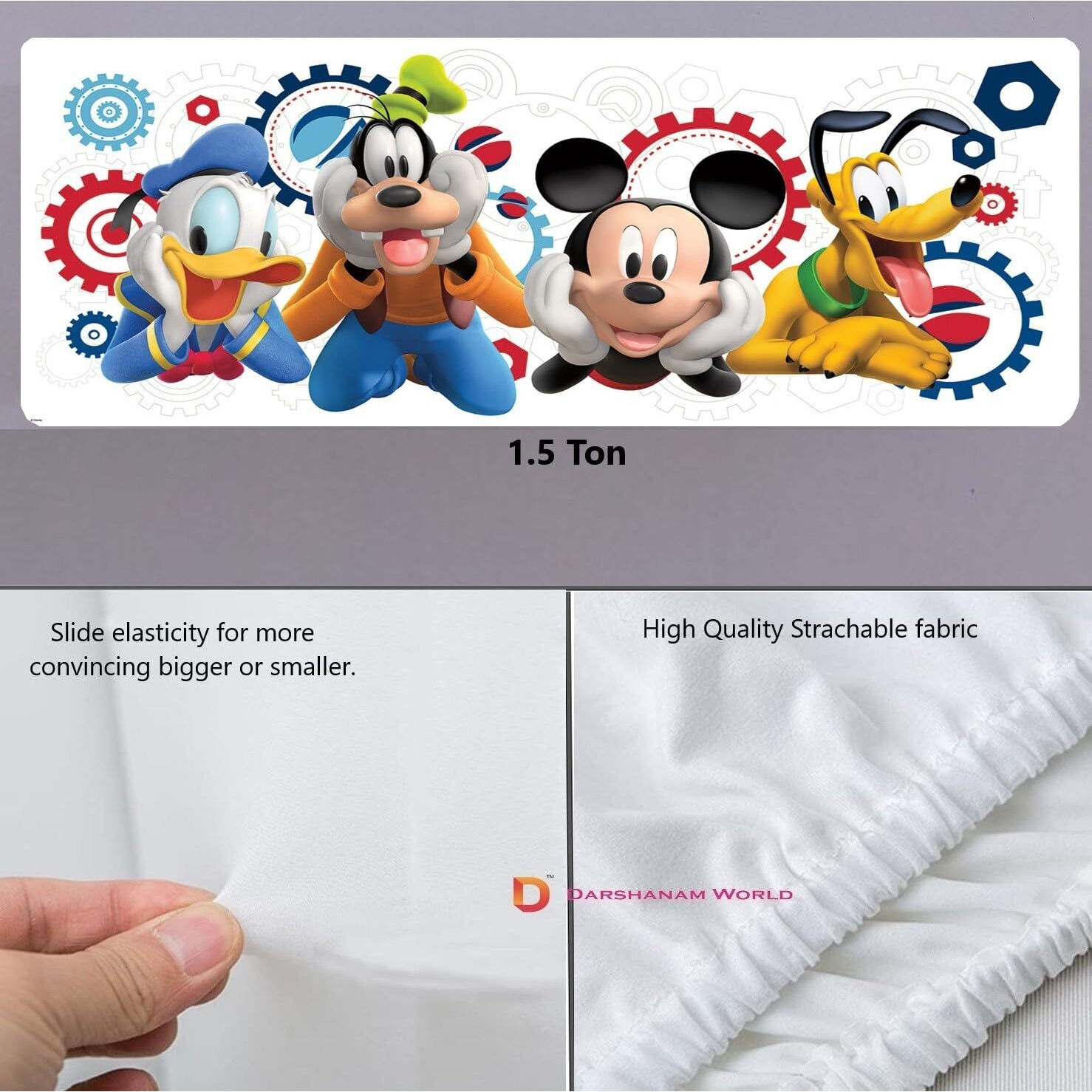 DARSHANAM WORLD Polyester Beatiful Designer Ac Cover For 1.5 Ton/ Printed Air Conditioning Dust Cover Folding Design Cover For Indoor And All Type Ac Split Cover(97 X 31 X 21.5Cm)