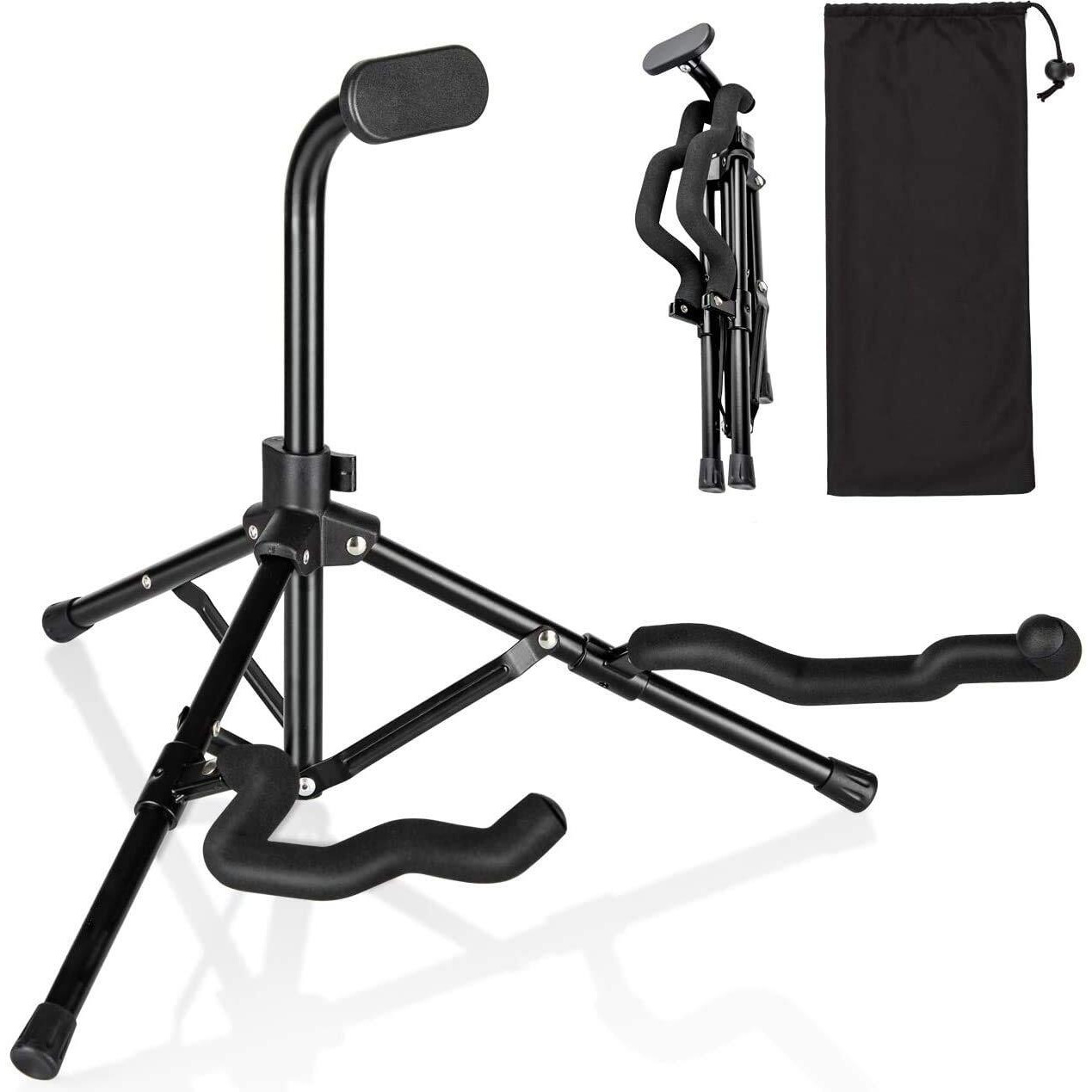 Kadence Guitar Stand Folding, Tripod, Metal Universal for Acoustic guitar, Electric Guitars, Ukulele, Violin, Banjo and Mandolin (NK51)