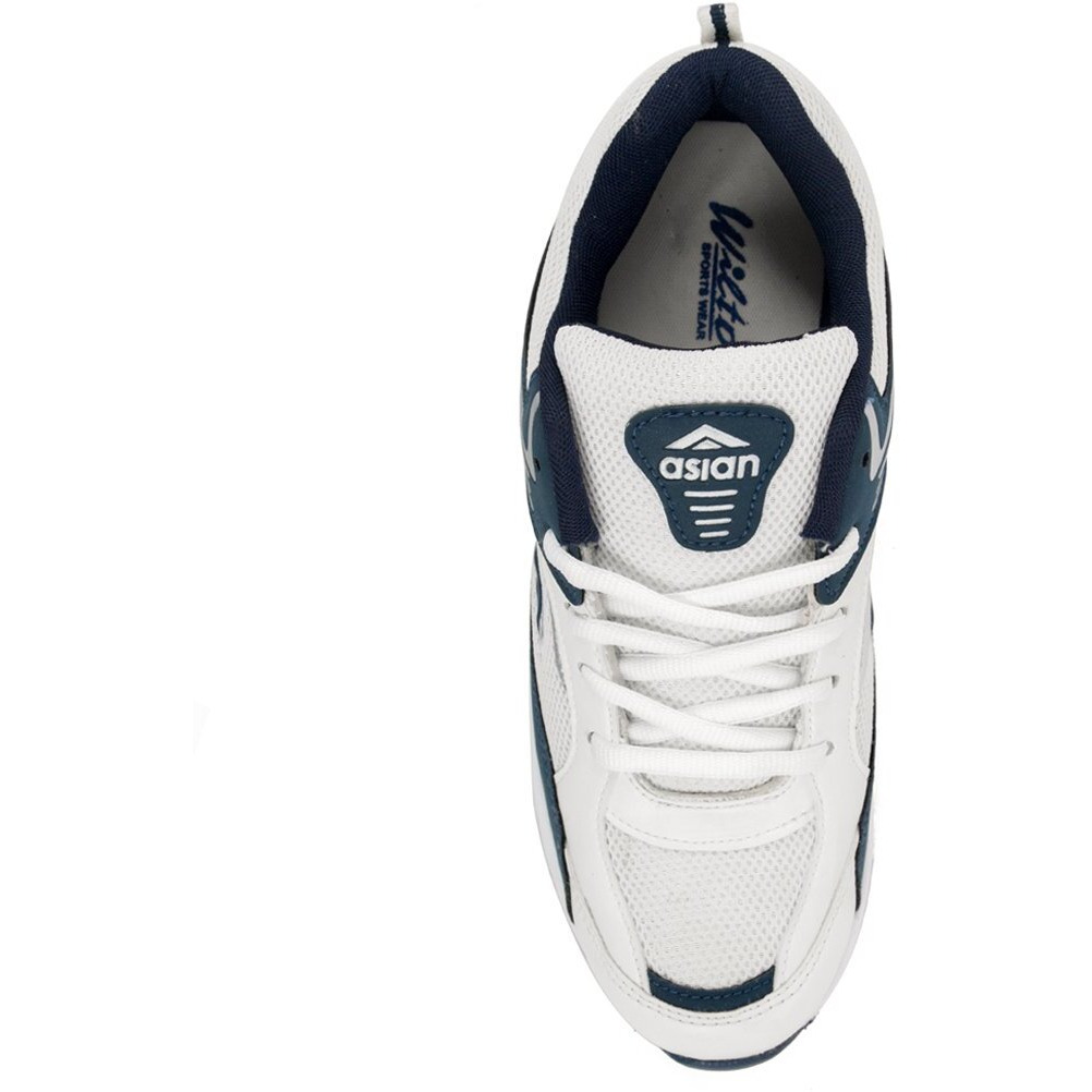Asian Shoes Men s Mesh Running Shoes (FUTURE-01cWHTNBL-8__White & Nevy Blue_8 UK)