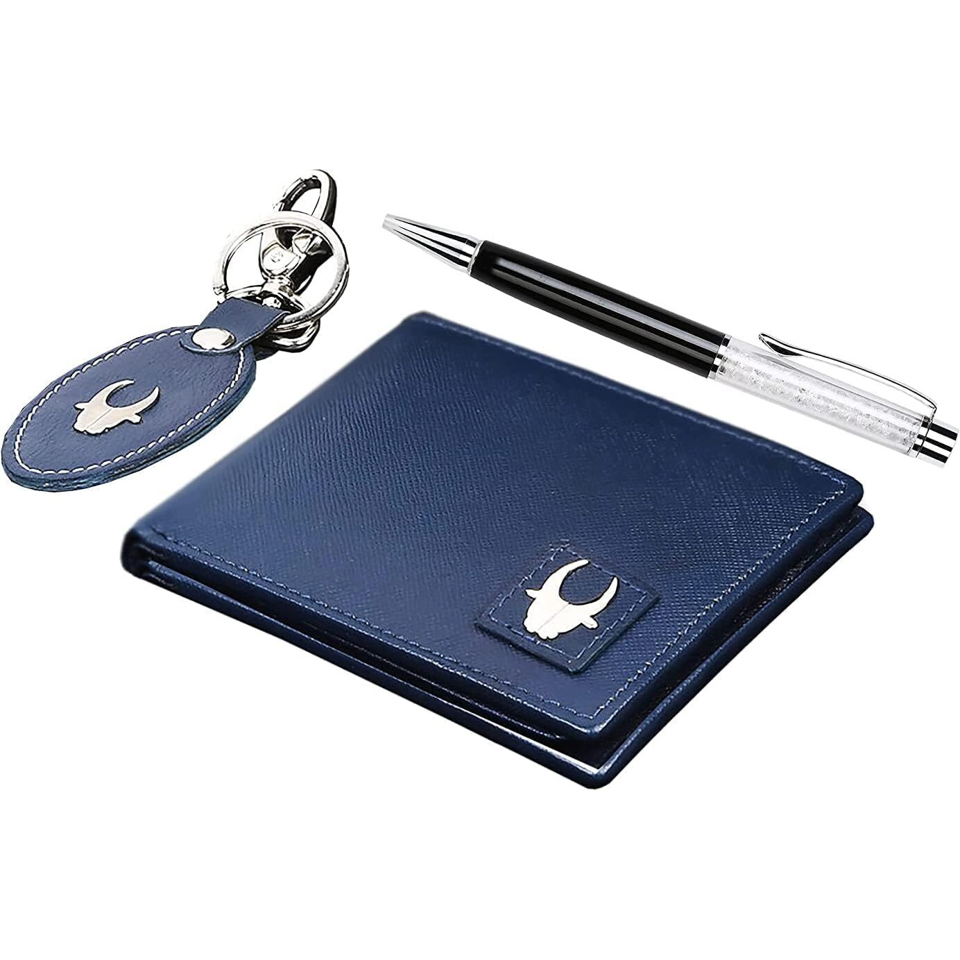 WildHorn Gift Hamper For Men I Rfid Protected Leather Wallet, Keychain & Pen Combo Gift Set I Gift For Friend, Boyfriend,Husband,Father, Son Etc, Assorted
