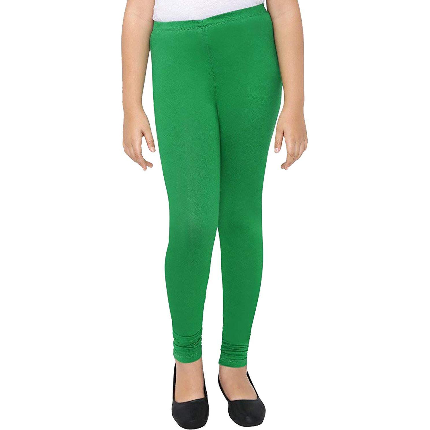 Robinbosky Premium Girls Green Leggings(15-16 Years(40), ForestGreen)