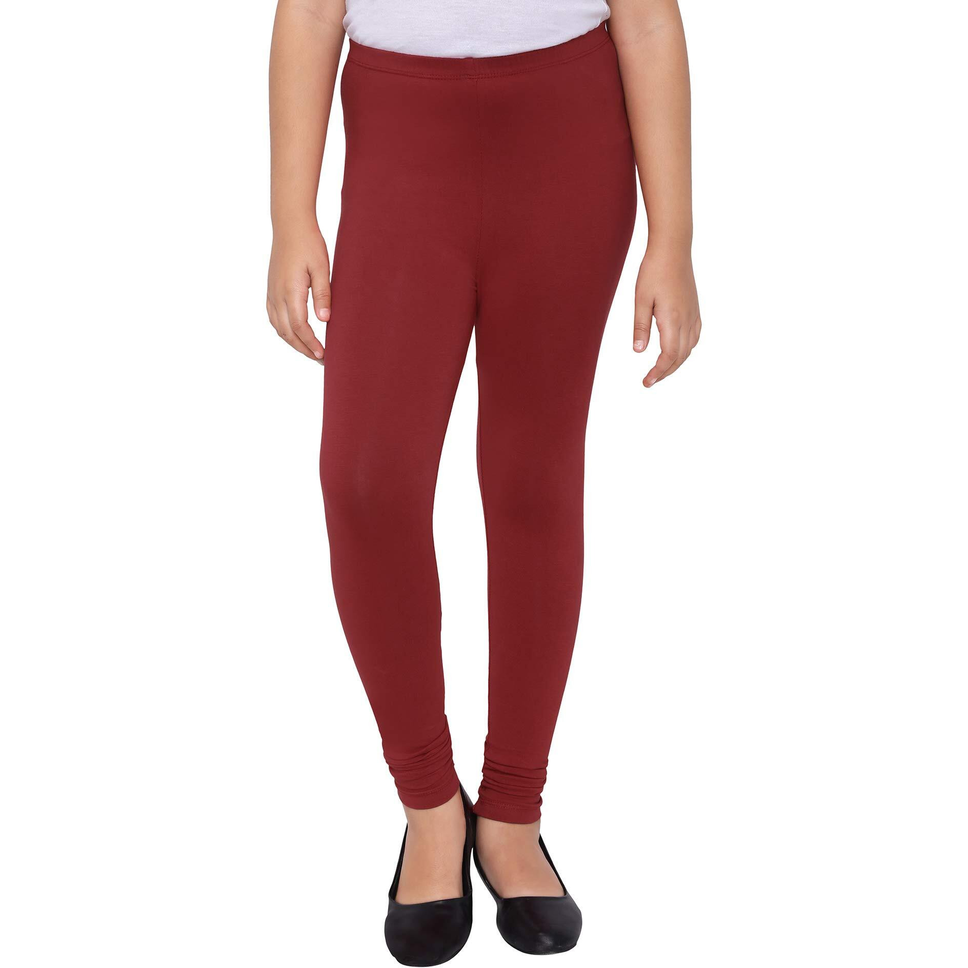 Robinbosky Premium Girls Red Leggings(15-16 Years(40), LIPSTICKRED)
