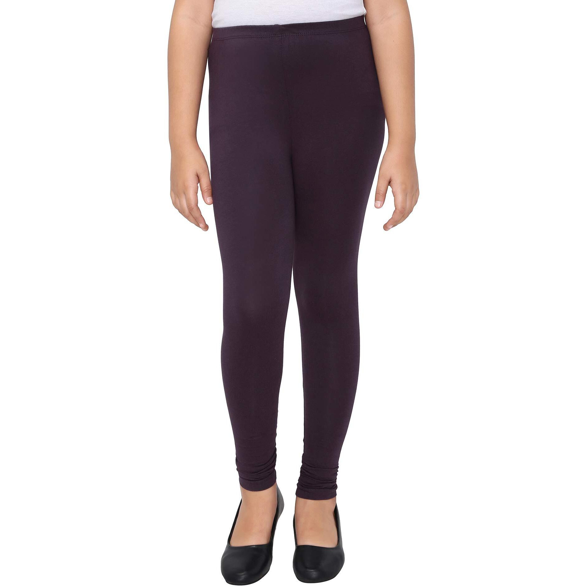 Robinbosky Premium Girls Purple Leggings(15-16 Years(40), Plum)