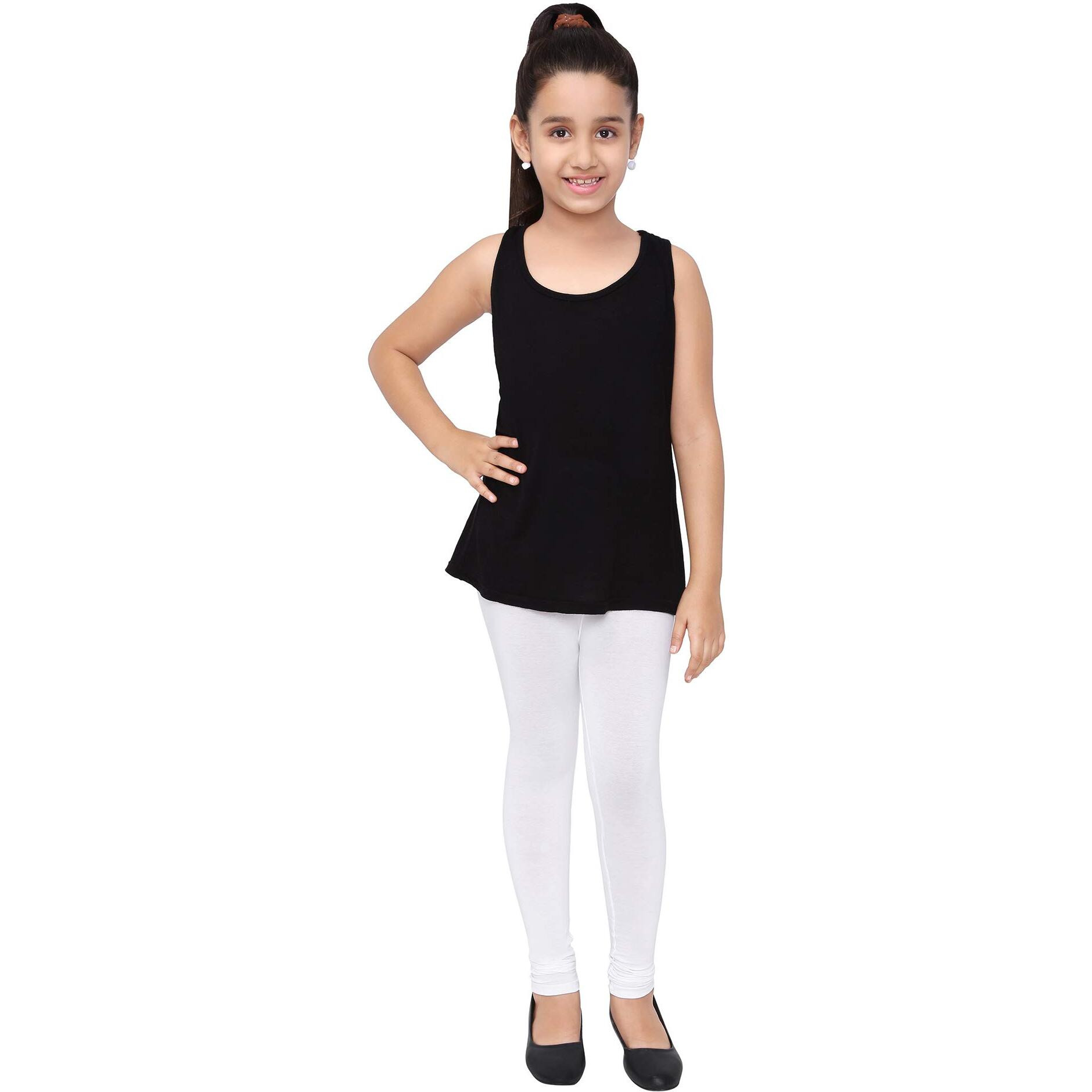 Robinbosky Premium Girls White Leggings(15-16 Years(40), White)