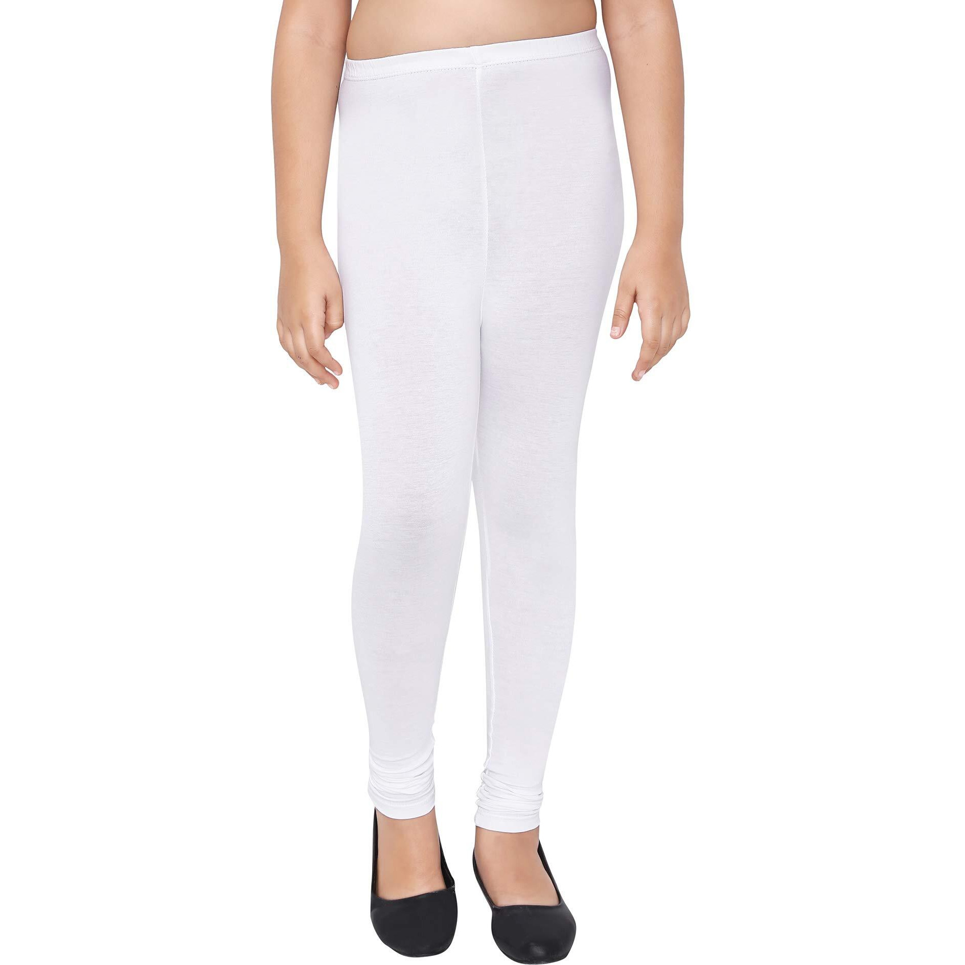 Robinbosky Premium Girls White Leggings(15-16 Years(40), White)