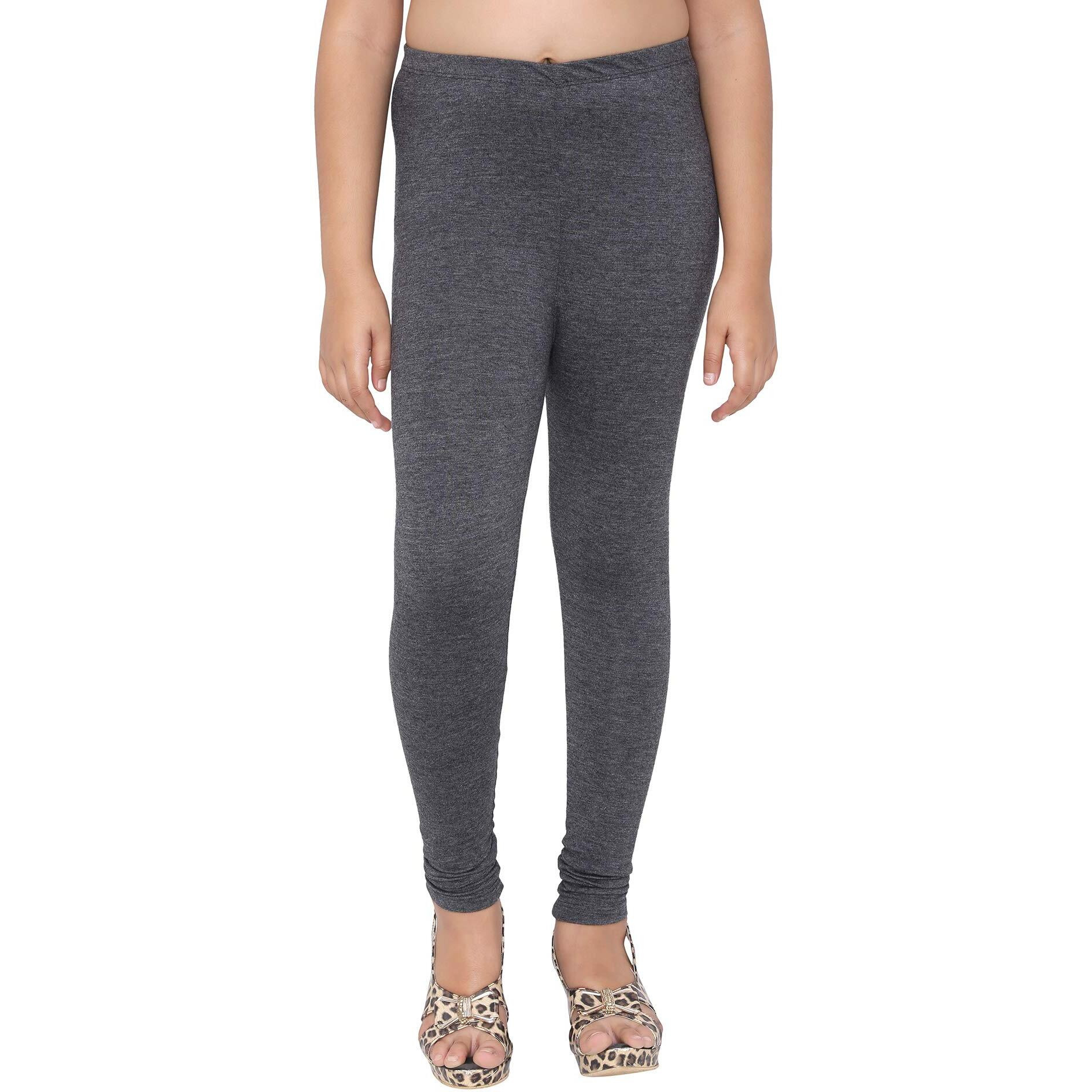 Robinbosky Premium Girls Melange Leggings(15-16 Years(40), ANTRAMELANGE)
