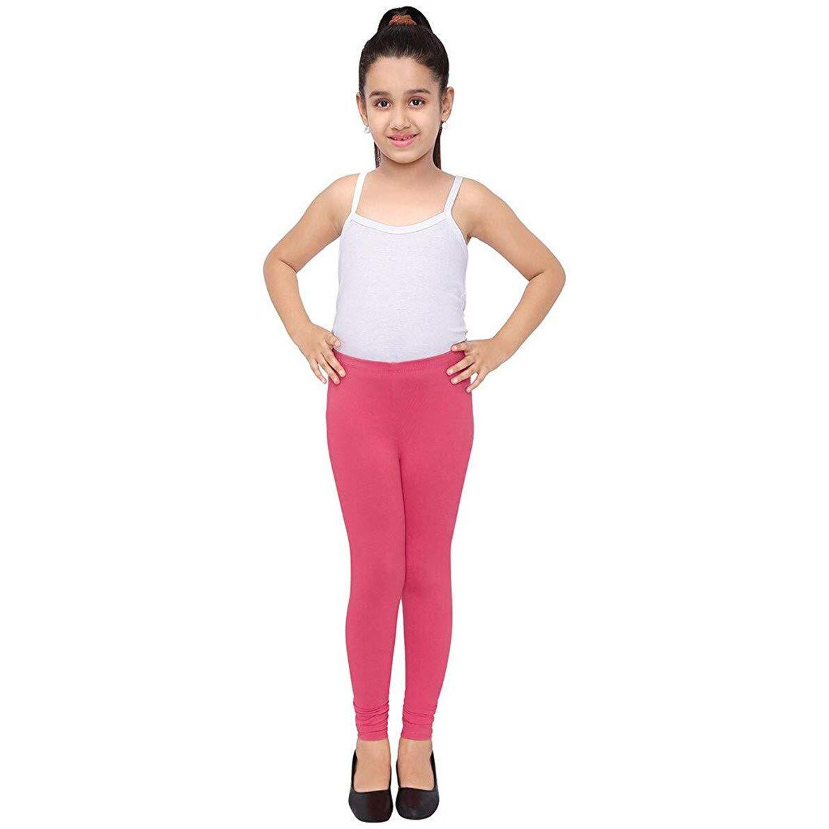 Robinbosky Premium Girls Pink Leggings(15-16 Years(40), CANDYPINK)