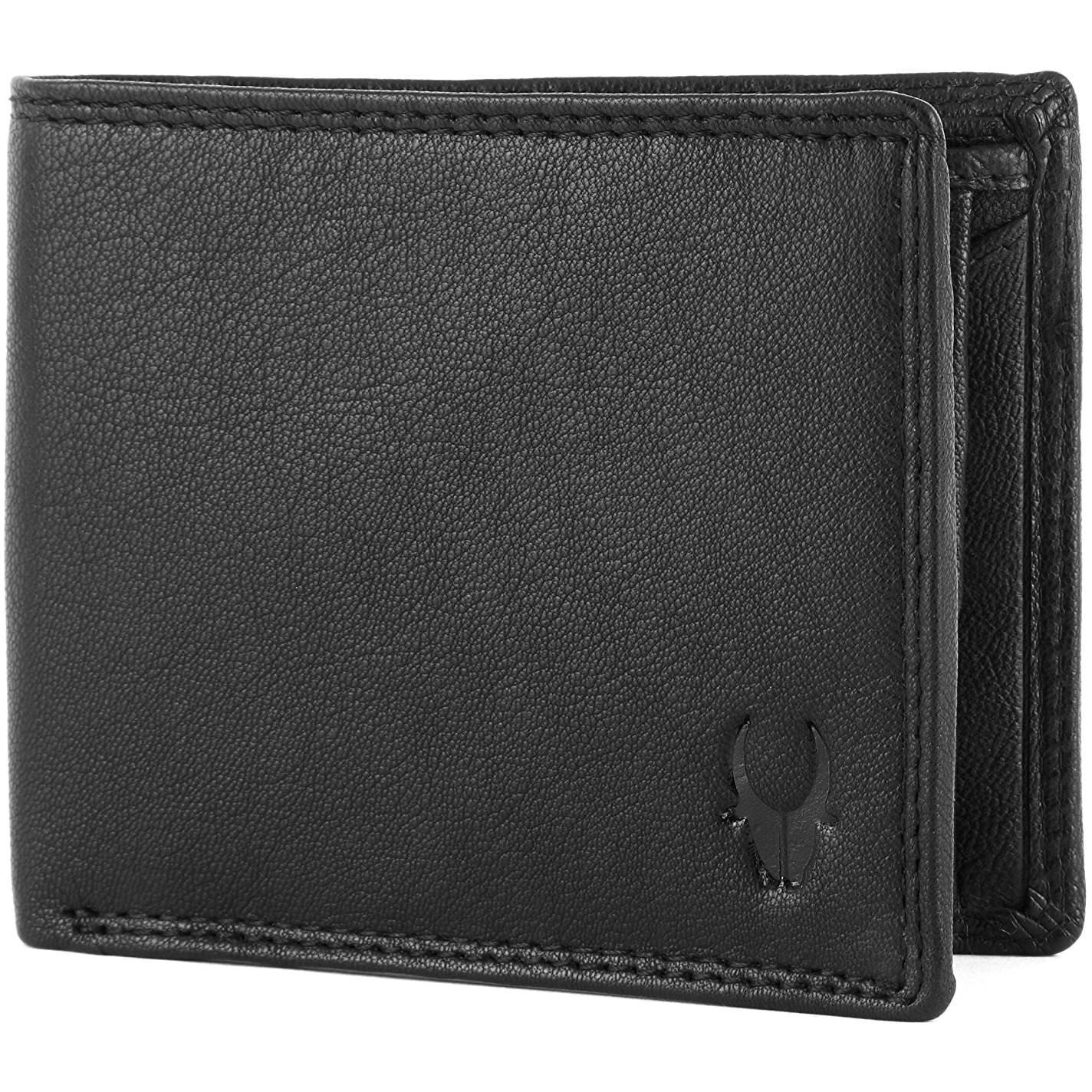 WildHorn Rfid Protected Leather Wallet For Men, Black