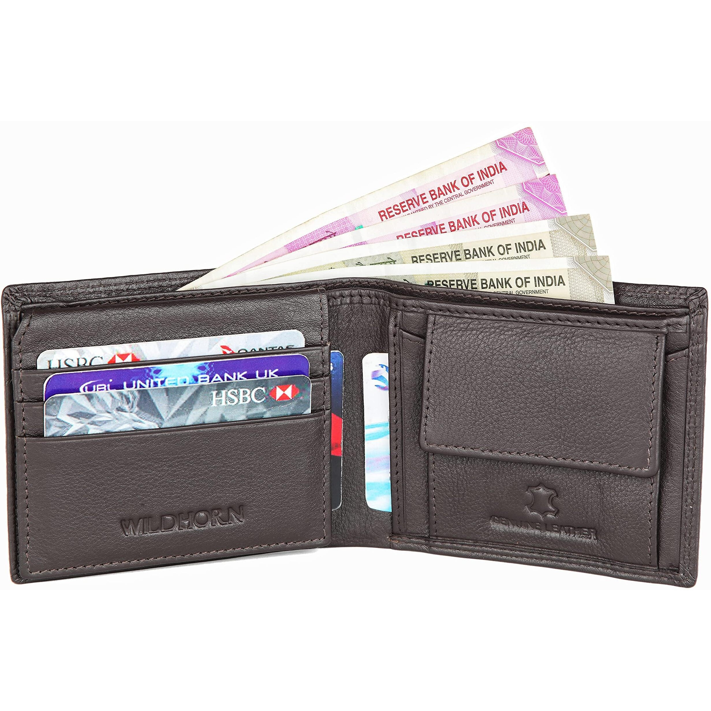 WildHorn Rfid Protected Leather Wallet For Men, Brown
