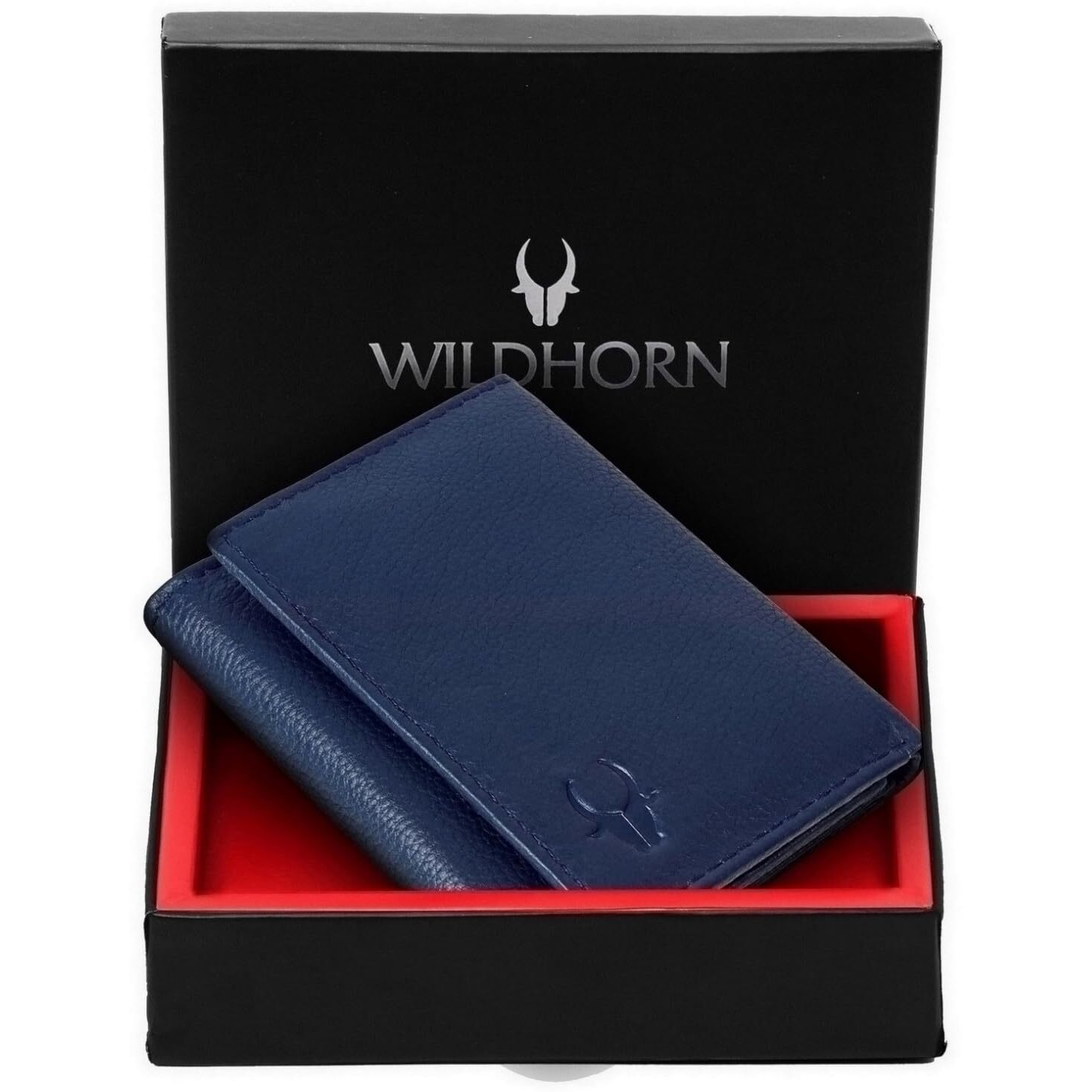 WildHorn Rfid Protected Leather Wallet For Men, Blue
