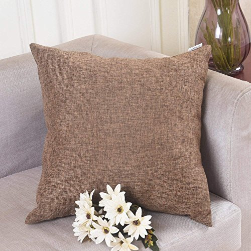 Khooti Jute Cushion Cover, 26x26 (Brown)(Pack of 5)