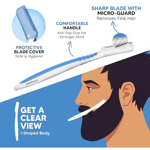 LetsShave Pro Styler for Men Beard, Reusable, Pack of 3, Beard Shaper, Multi Grooming, Face Razor for Men, Beard Pen Styler, 60 Days of Styling