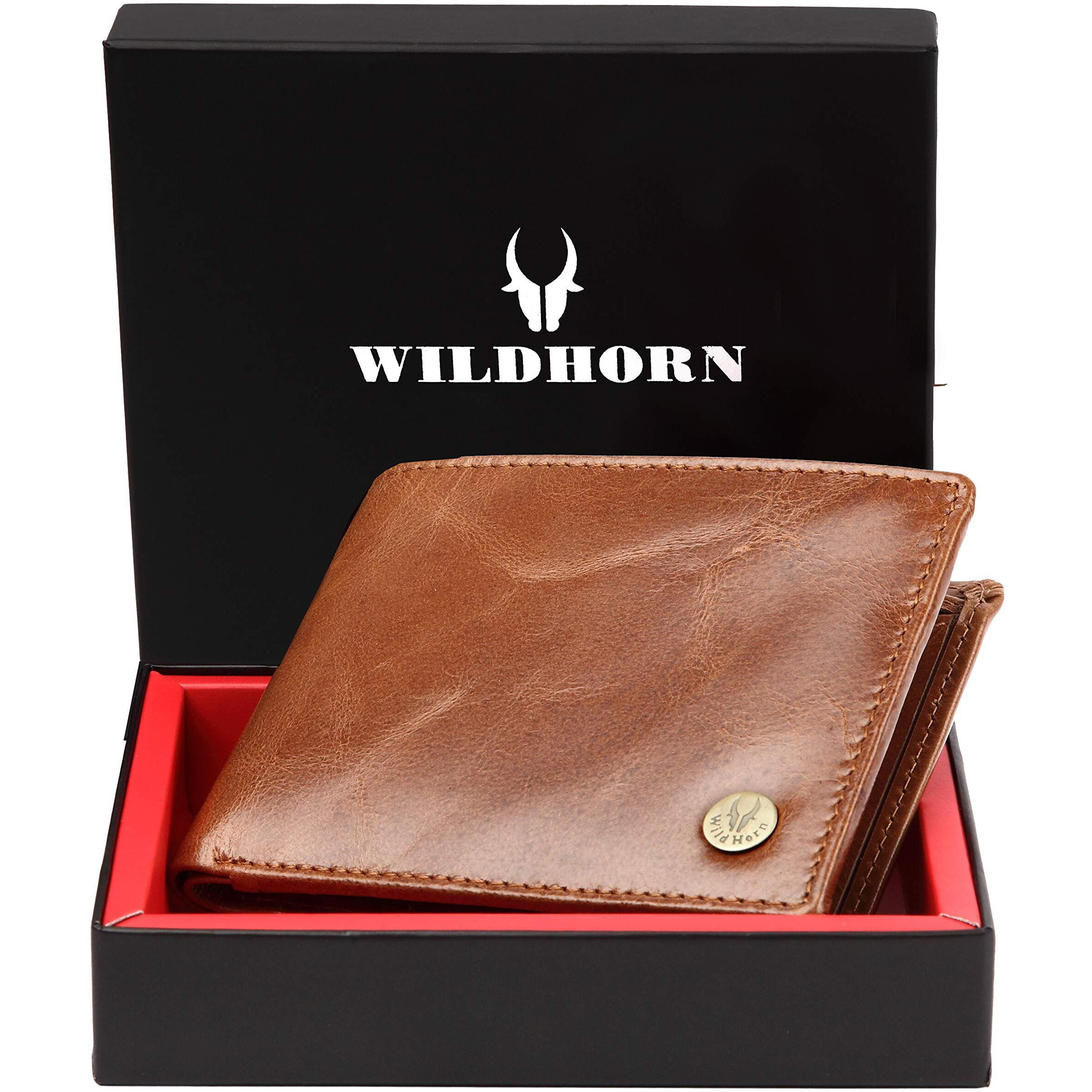 WildHorn RFID Protected Leather Wallet for Men