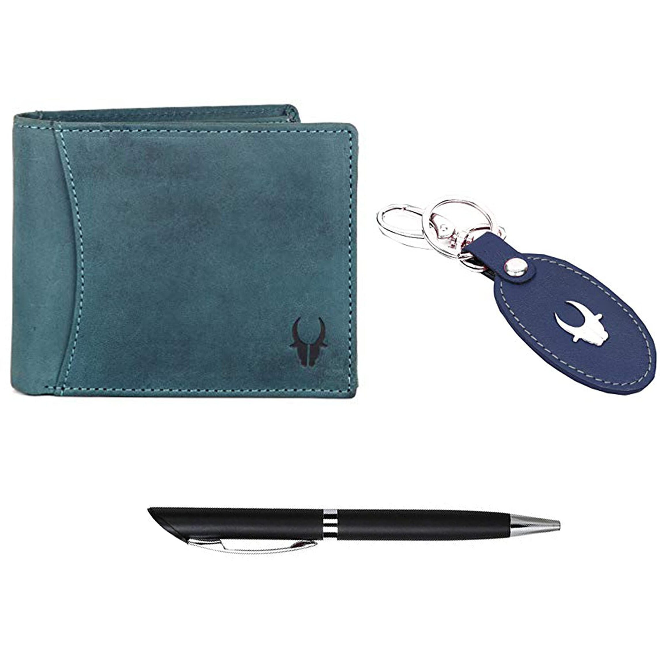 WildHorn Gift Hamper for Men I Leather Wallet, Keychain & Pen Combo Gift Set I Gift for Friend, Boyfriend,Husband,Father, Son etc