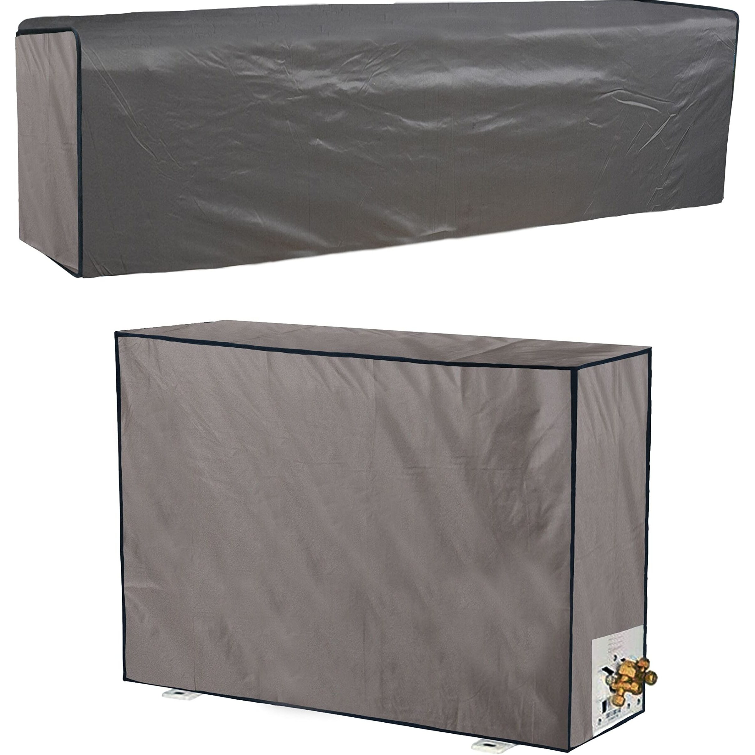 Yellow Weaves Polyvinyl Chloride (PVC) 100% Waterproof And Dust Proof Split Ac Cover For 1.5 To 2.0 Ton - Grey