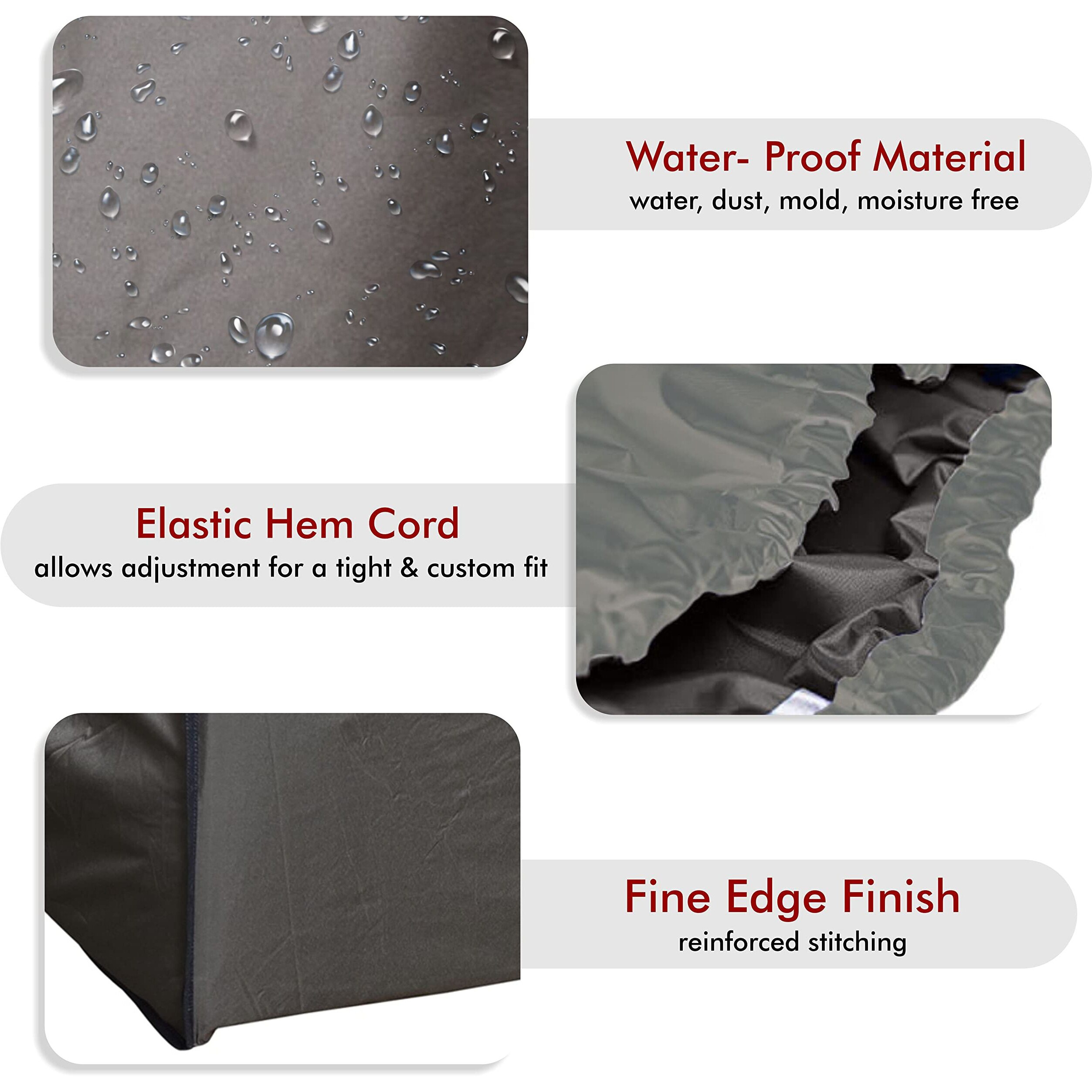 Yellow Weaves Polyvinyl Chloride (PVC) 100% Waterproof And Dust Proof Split Ac Cover For 1.5 To 2.0 Ton - Grey