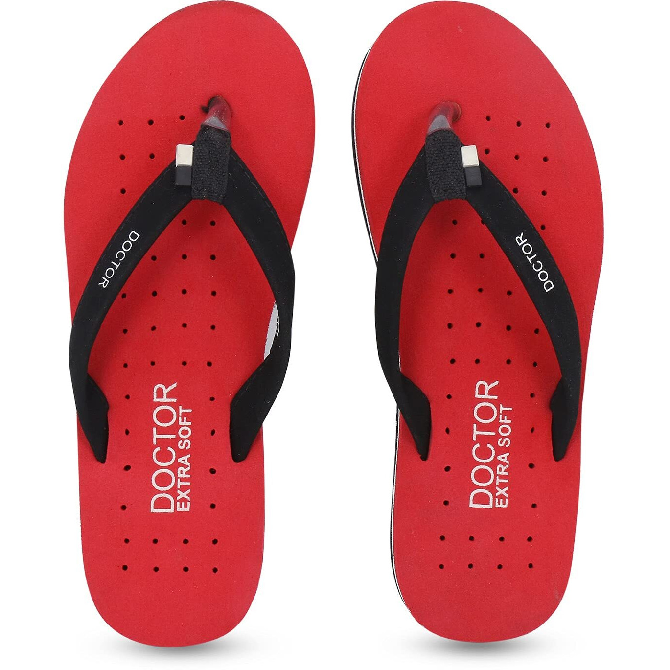 DOCTOR EXTRA SOFT Women s Orthopedic Slipper (Red_3 UK)