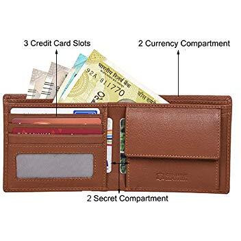 URBAN FOREST Stan Redwood Minimalist Leather Wallet for Men