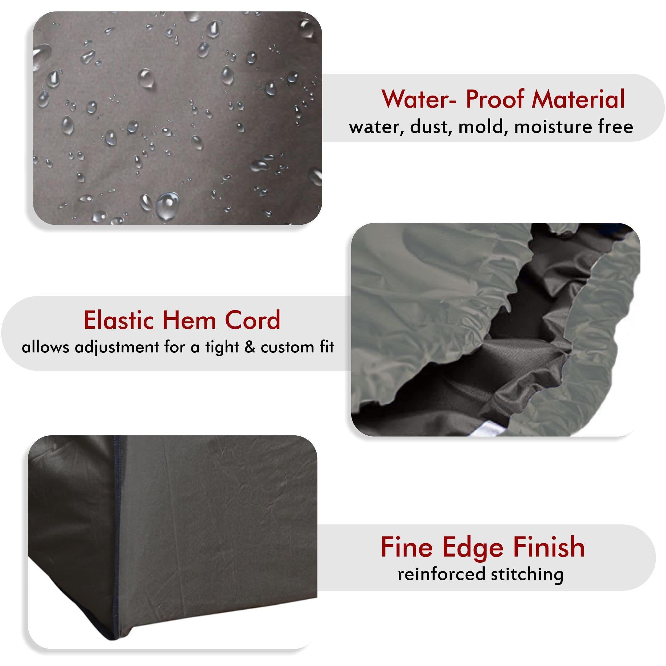 Yellow Weaves Polyvinyl Chloride (Pvc) 100% Waterproof And Dust Proof Split Ac Cover For 1.5 To 2.0 Ton Cover - (Grey)