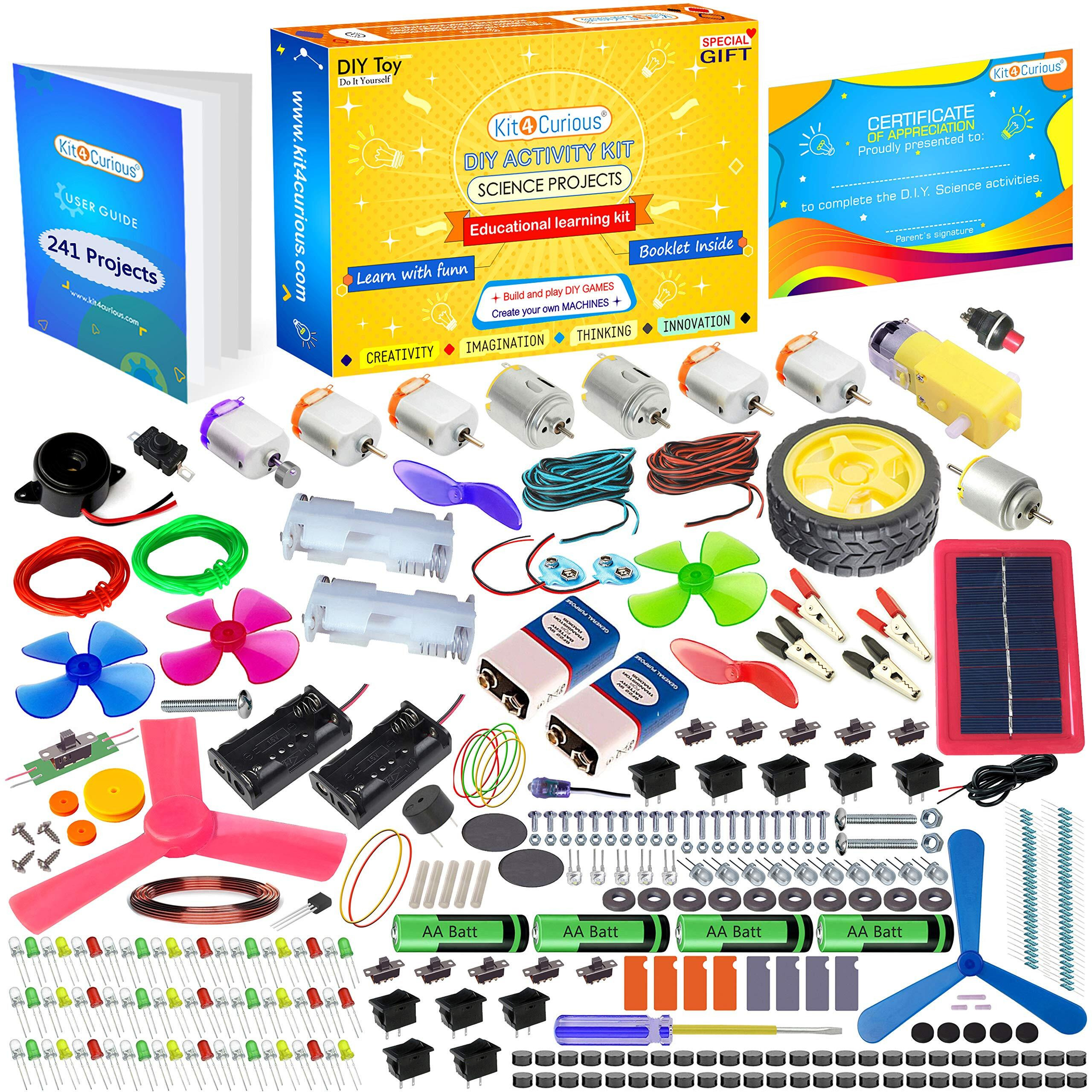 Kit4Curious Science & Fun DIY activity learning educational STEM toy for 7+ years - tinkering, experiment, school project, innovation kit