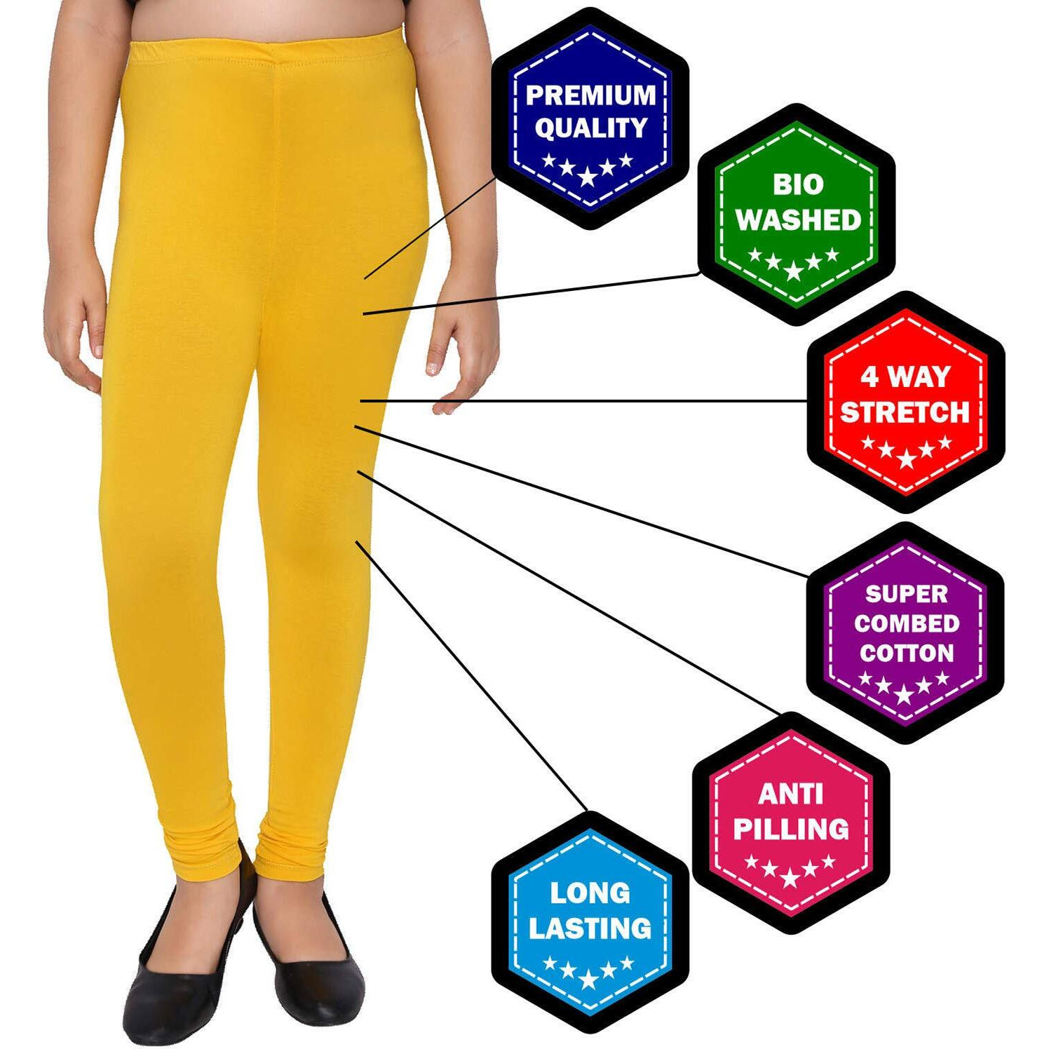 Robinbosky Premium Girls Blue Leggings(13-14 Years(38), IMPERIALBLUE)