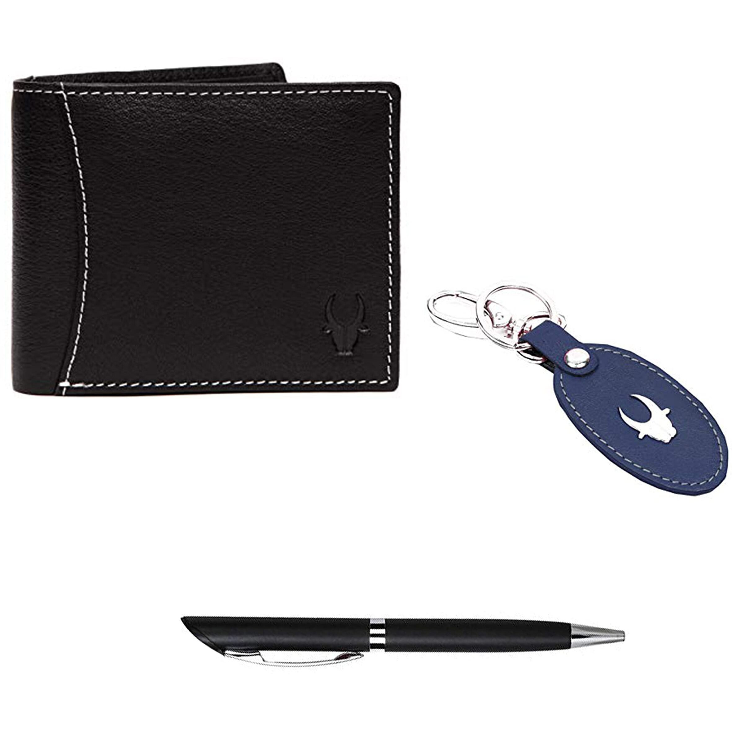 WildHorn Gift Hamper for Men I Leather Wallet, Keychain & Pen Combo Gift Set I Gift for Friend, Boyfriend,Husband,Father, Son etc