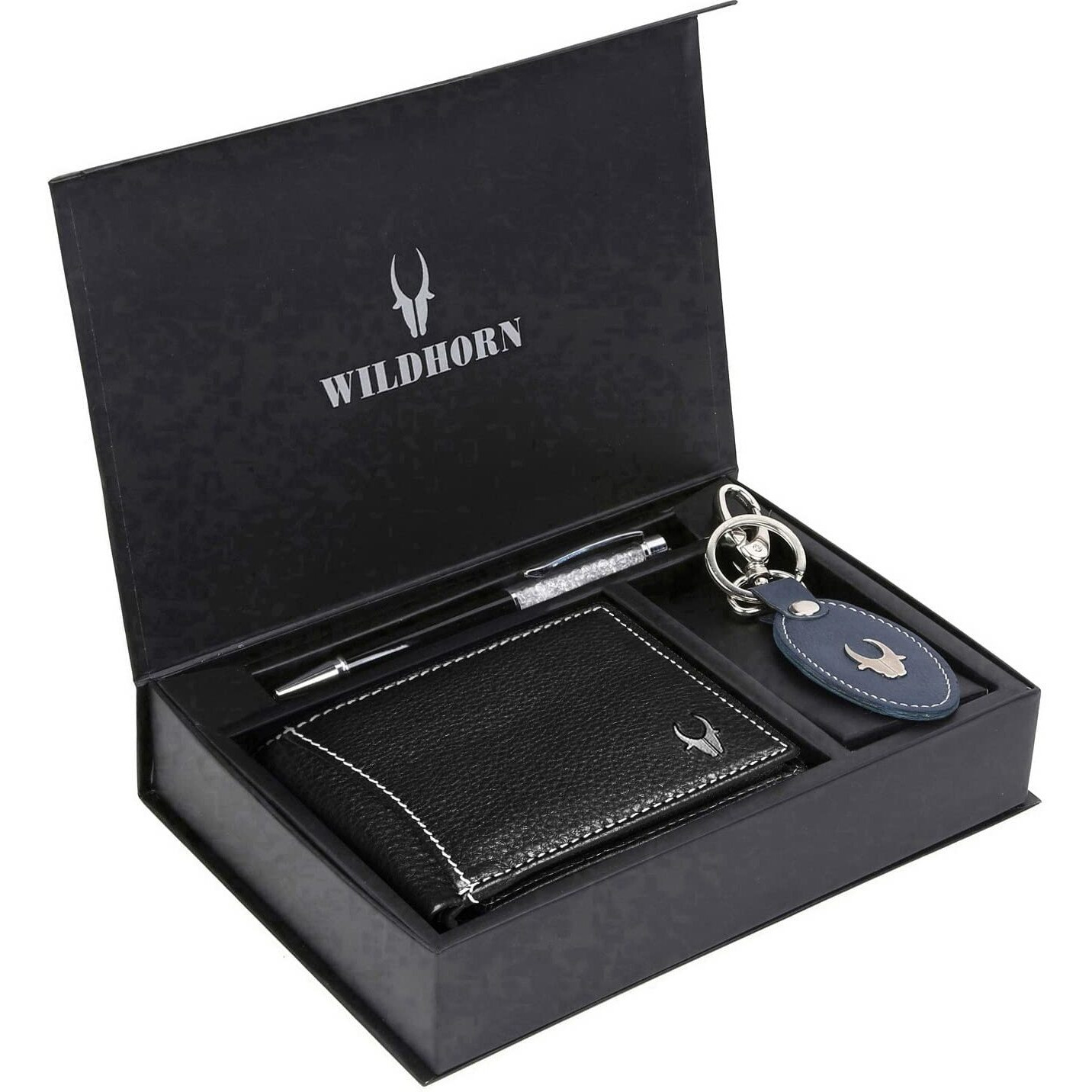 WildHorn Gift Hamper for Men I Leather Wallet, Keychain & Pen Combo Gift Set I Gift for Friend, Boyfriend,Husband,Father, Son etc