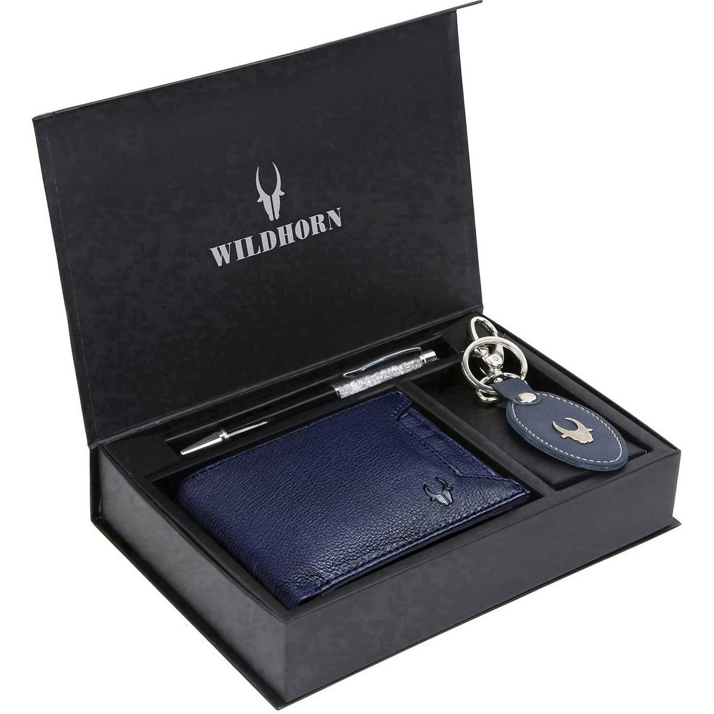 WildHorn Gift Hamper for Men I Leather Wallet, Keychain & Pen Combo Gift Set I Gift for Friend, Boyfriend,Husband,Father, Son etc