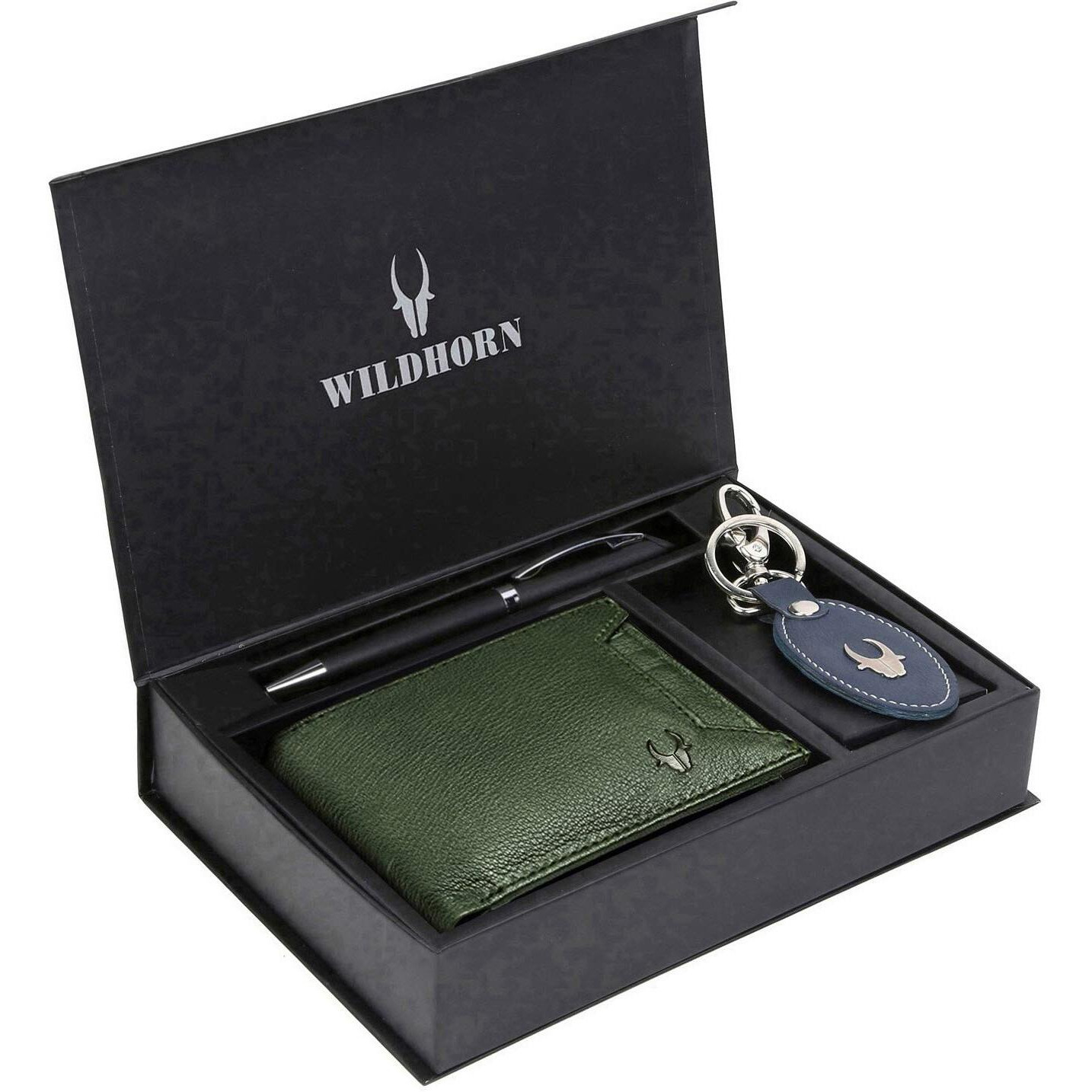 WildHorn Gift Hamper for Men I Leather Wallet, Keychain & Pen Combo Gift Set I Gift for Friend, Boyfriend,Husband,Father, Son etc