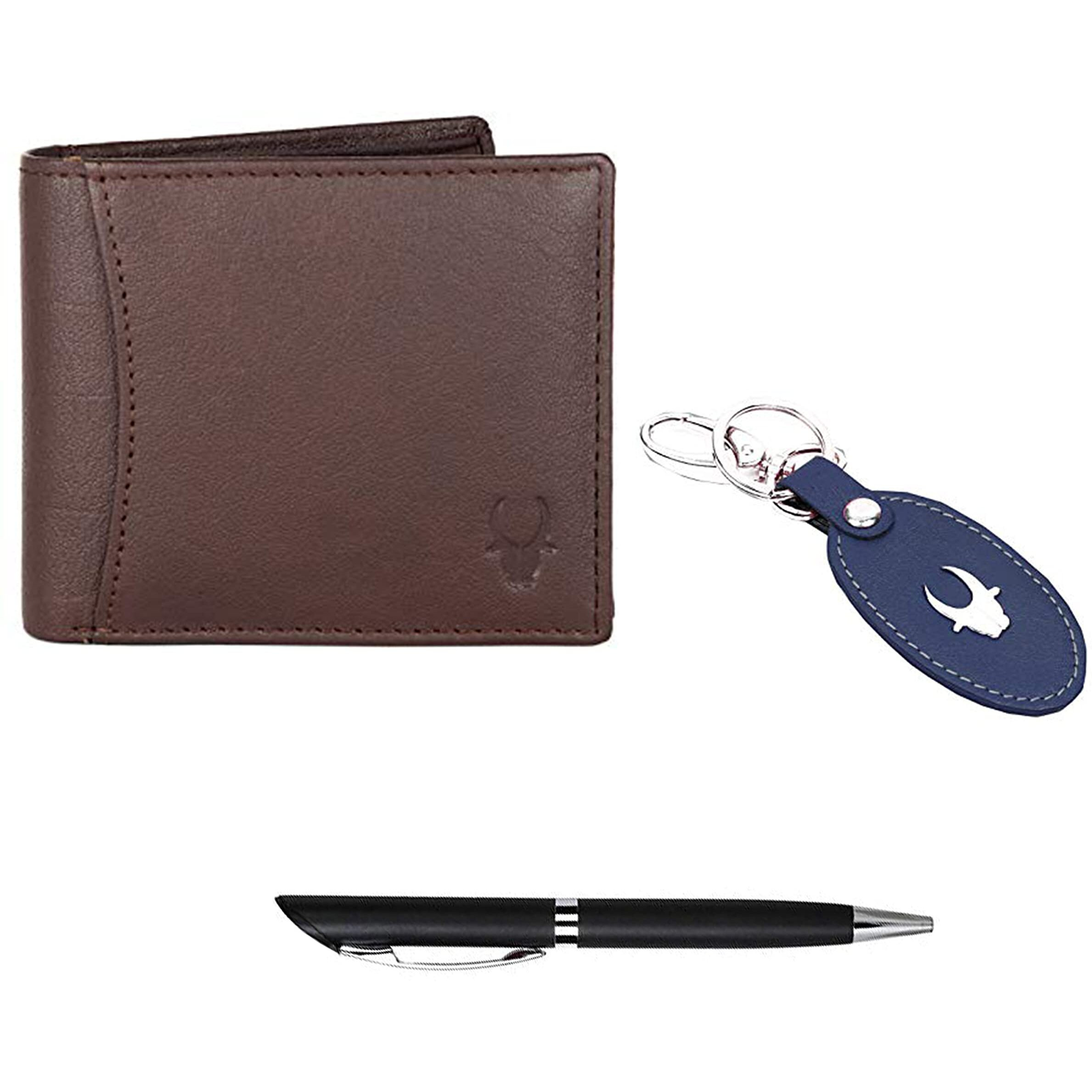 WildHorn Gift Hamper for Men I Leather Wallet, Keychain & Pen Combo Gift Set I Gift for Friend, Boyfriend,Husband,Father, Son etc