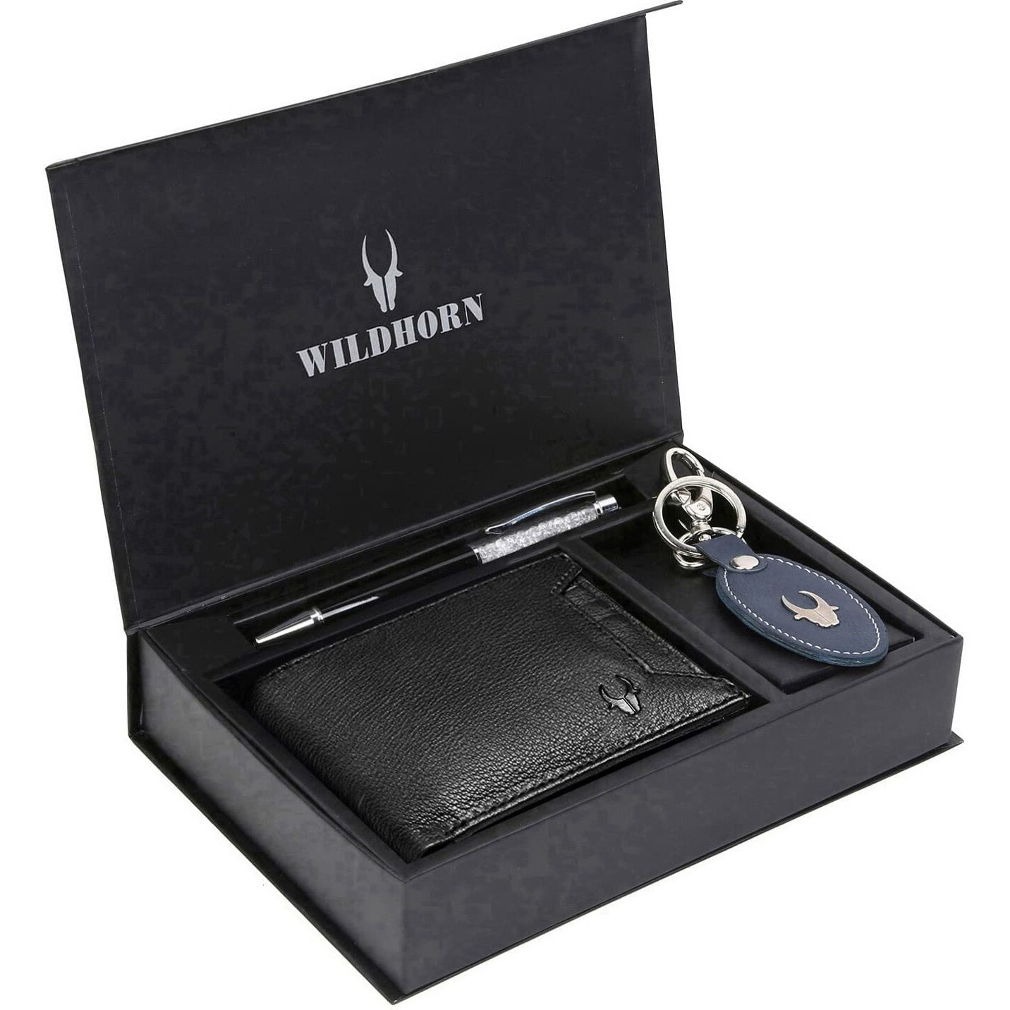 WildHorn Gift Hamper for Men I Leather Wallet, Keychain & Pen Combo Gift Set I Gift for Friend, Boyfriend,Husband,Father, Son etc