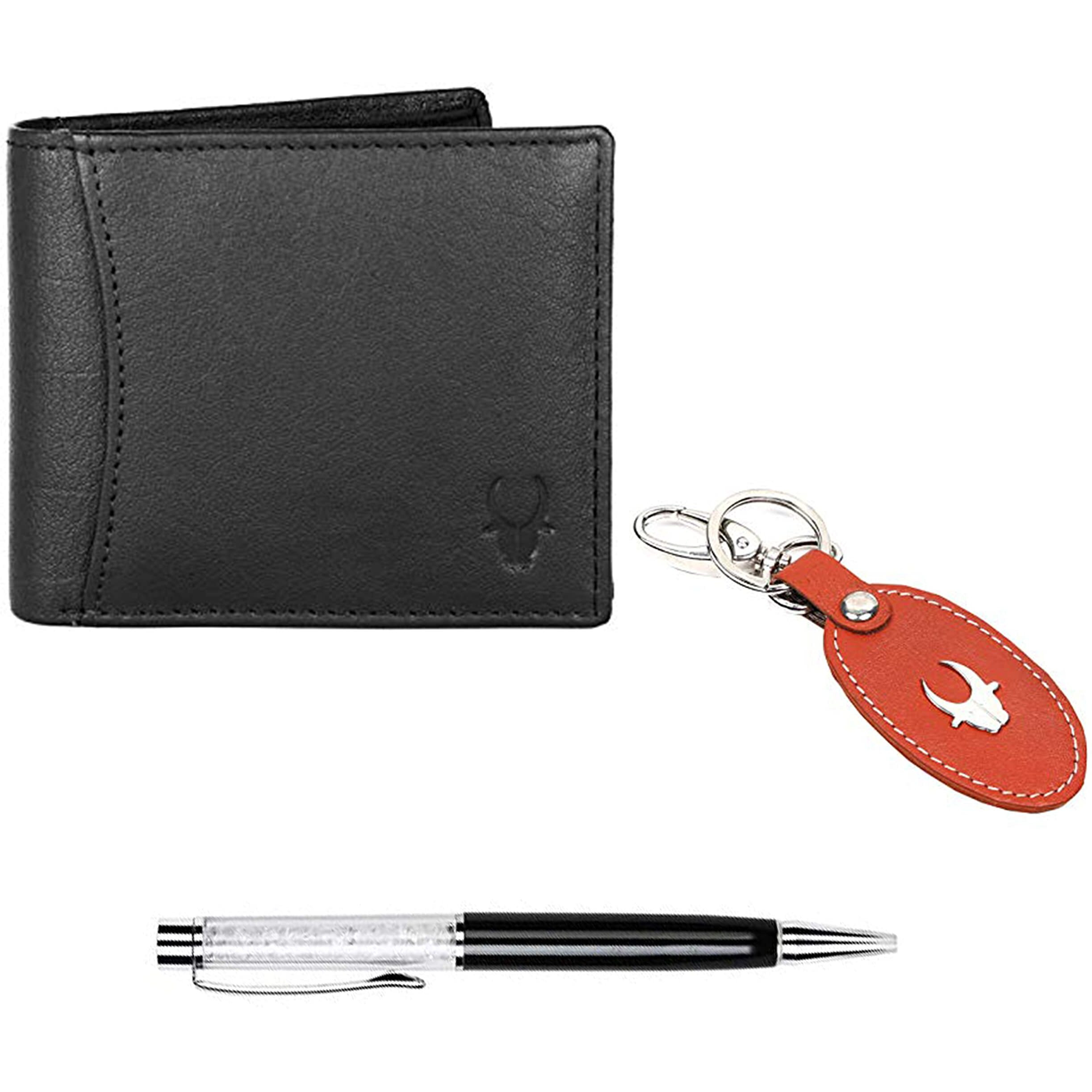 WildHorn Gift Hamper for Men I Leather Wallet, Keychain & Pen Combo Gift Set I Gift for Friend, Boyfriend,Husband,Father, Son etc