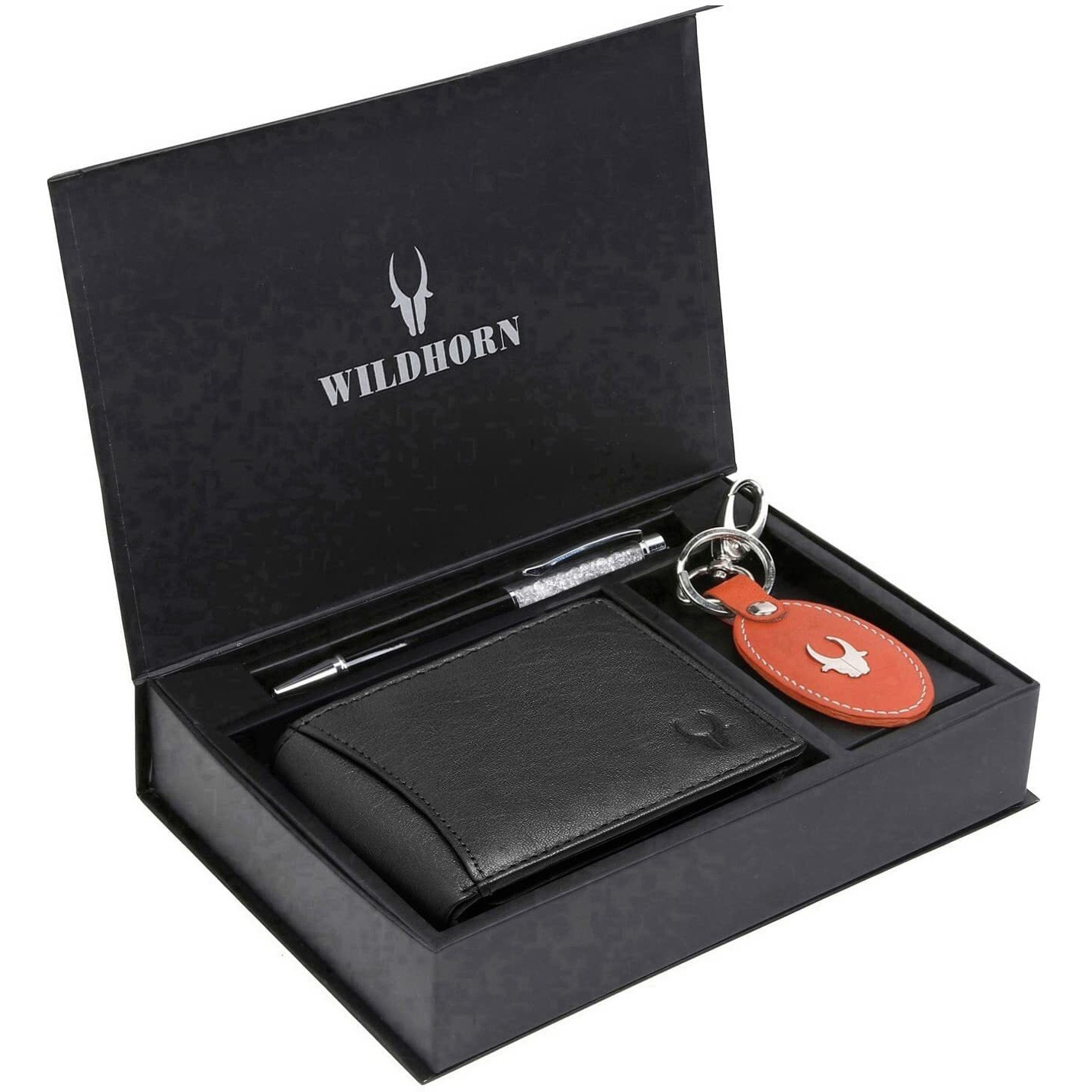WildHorn Gift Hamper for Men I Leather Wallet, Keychain & Pen Combo Gift Set I Gift for Friend, Boyfriend,Husband,Father, Son etc