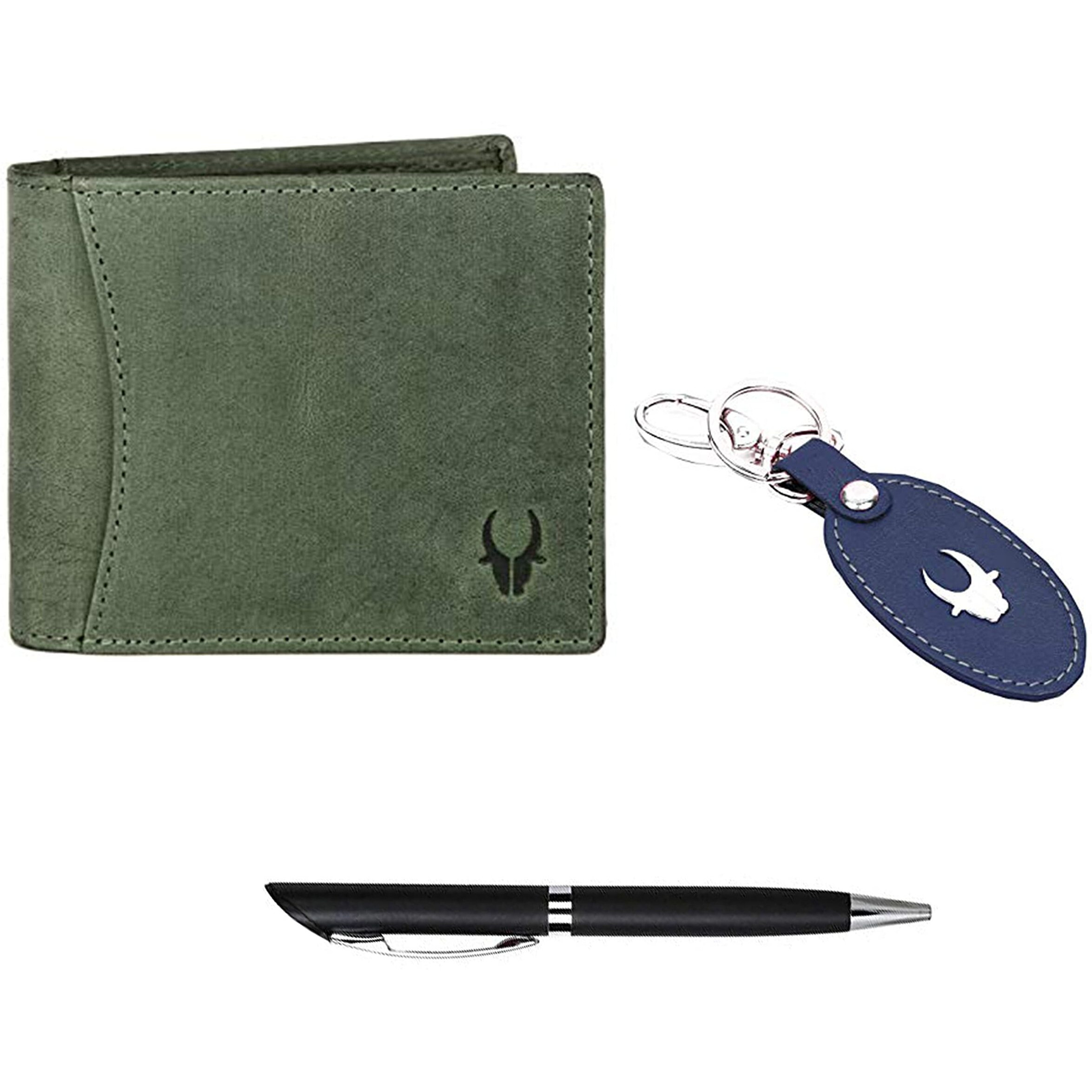 WildHorn Gift Hamper for Men I Leather Wallet, Keychain & Pen Combo Gift Set I Gift for Friend, Boyfriend,Husband,Father, Son etc