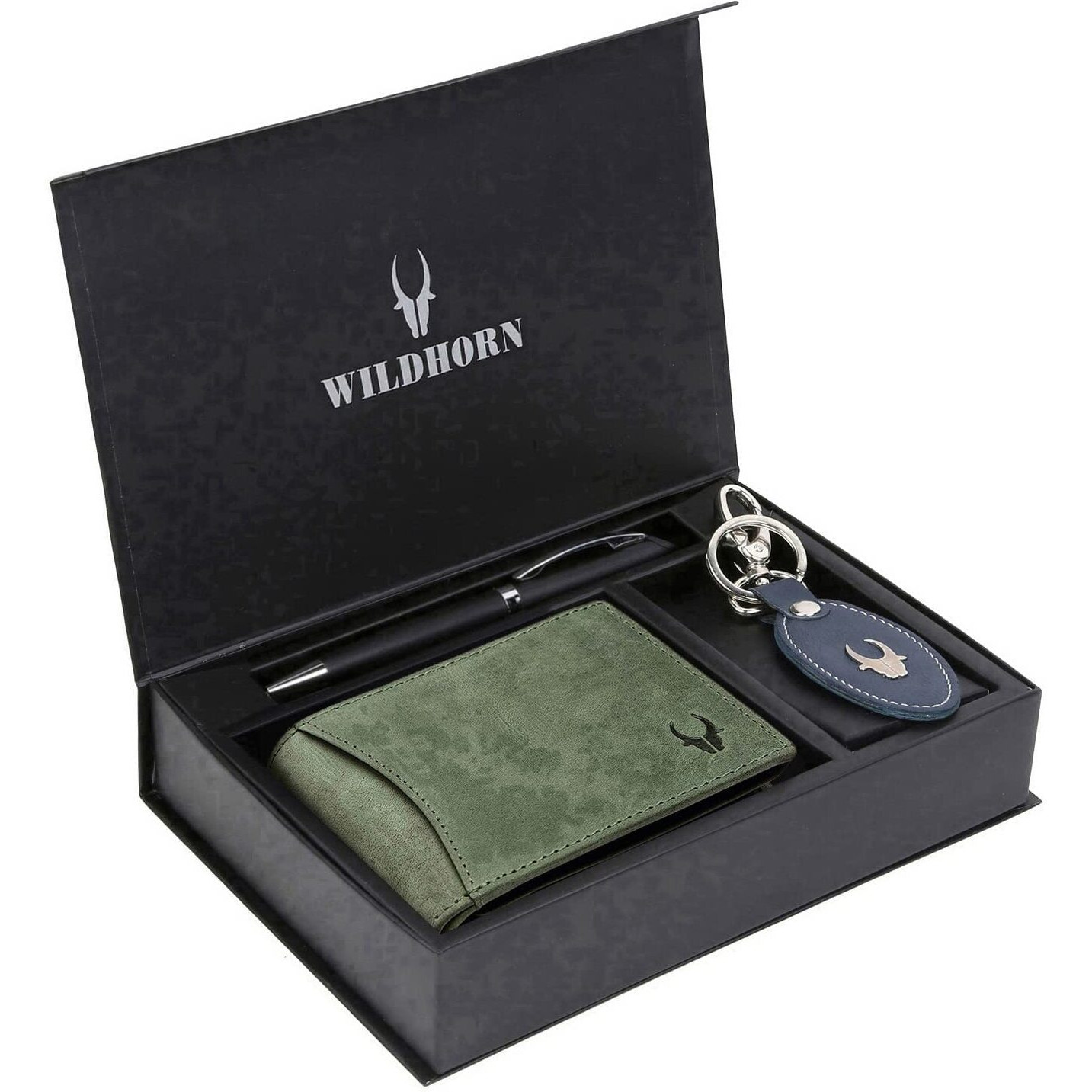 WildHorn Gift Hamper for Men I Leather Wallet, Keychain & Pen Combo Gift Set I Gift for Friend, Boyfriend,Husband,Father, Son etc