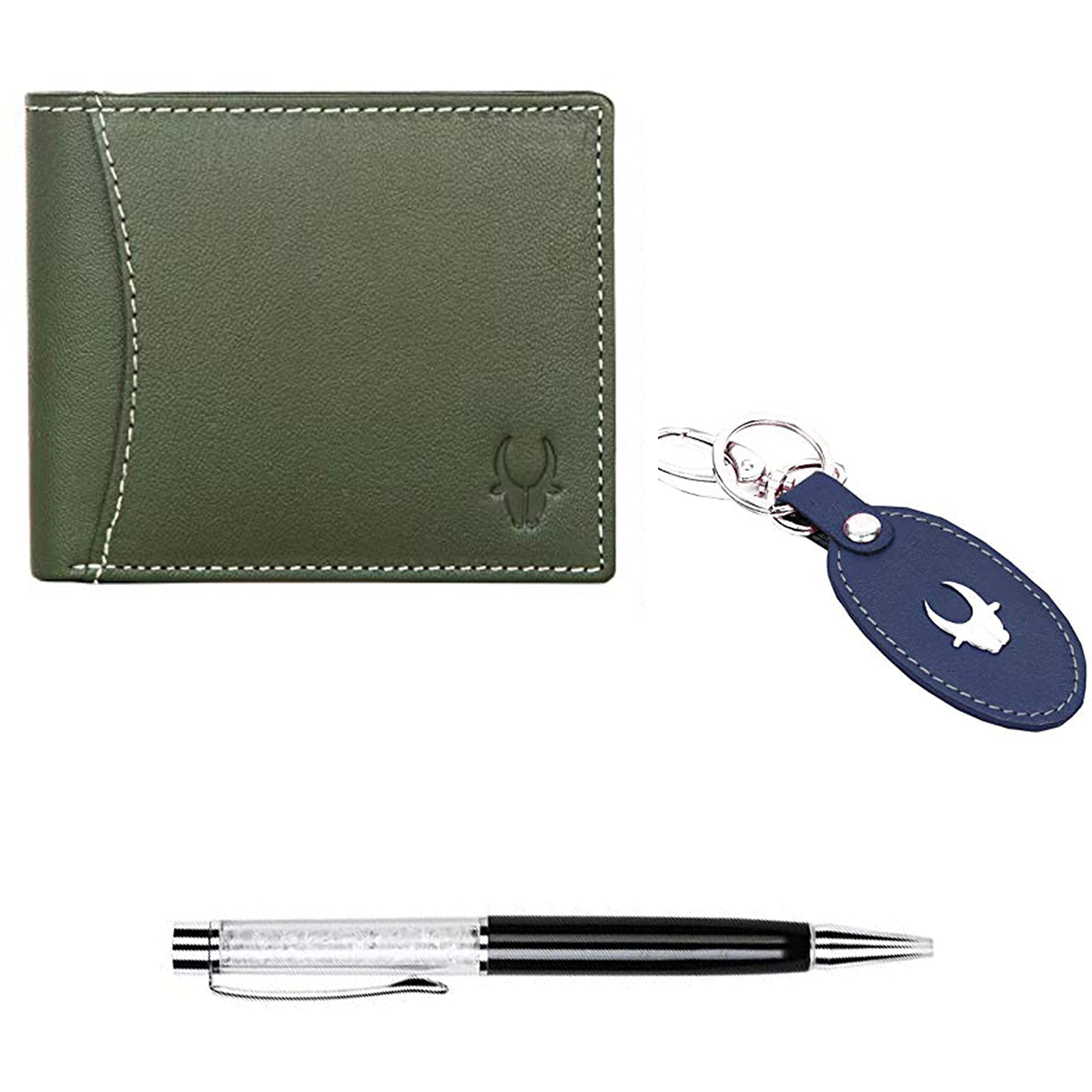 WildHorn Gift Hamper for Men I Leather Wallet, Keychain & Pen Combo Gift Set I Gift for Friend, Boyfriend,Husband,Father, Son etc